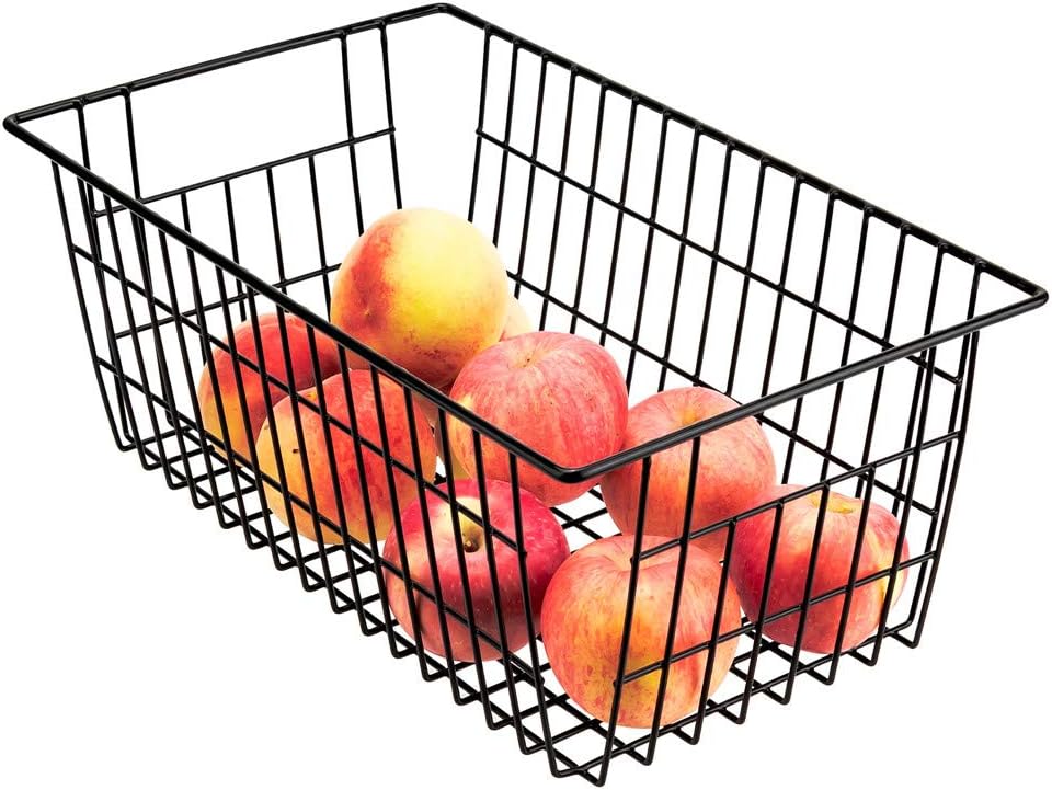 SANNO Wire Storage Baskets Freezer Baskets Farmhouse Organizer Storage Bins Large Organizer Bins