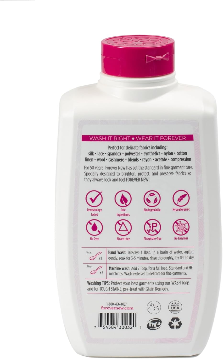 Forever New 32oz Liquid Original Scent Fabric Care Wash 2 Pack (64oz Total) Natural Laundry