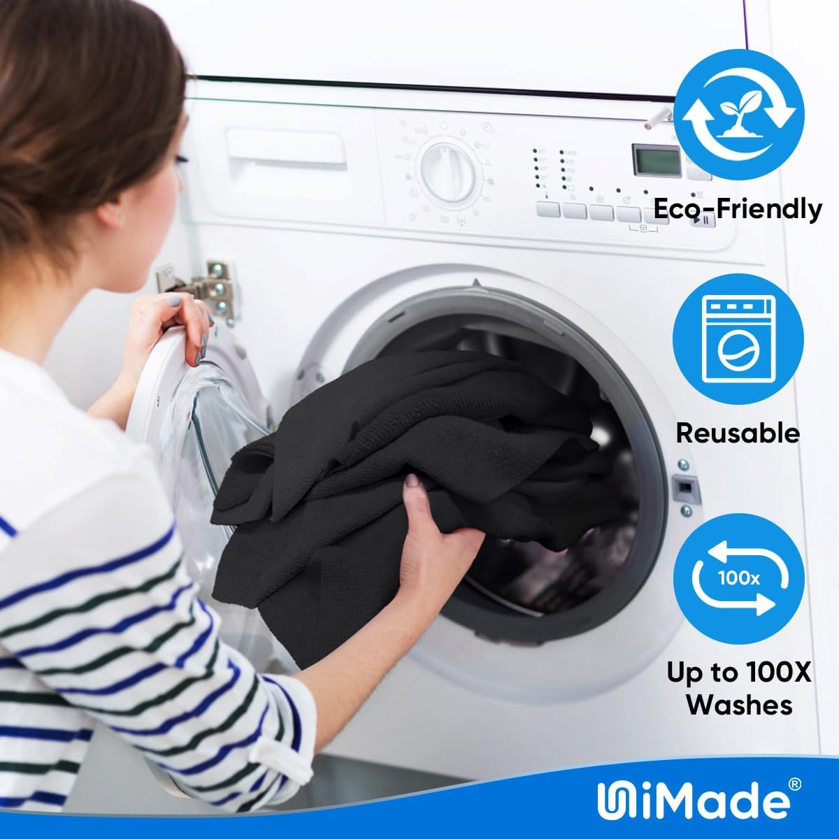 Microfiber Cleaning Cloth, 50 Pack Microfiber Towels for Cars Reusable Shop Rags Bulk Lint Free