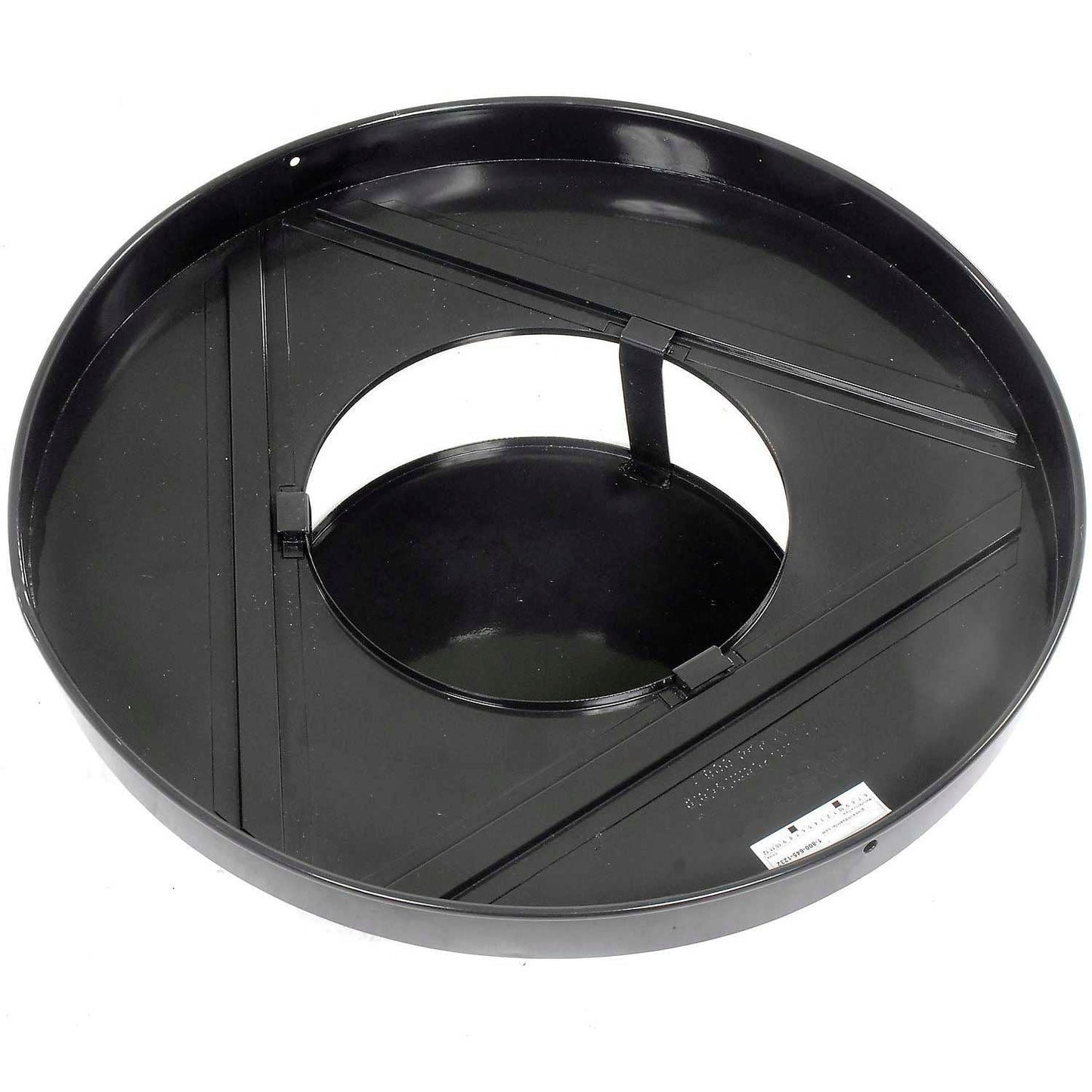 Global Industrial Heavy-Duty 36 Gallon Capacity Outdoor Metal Slatted Trash Receptacle with Rain