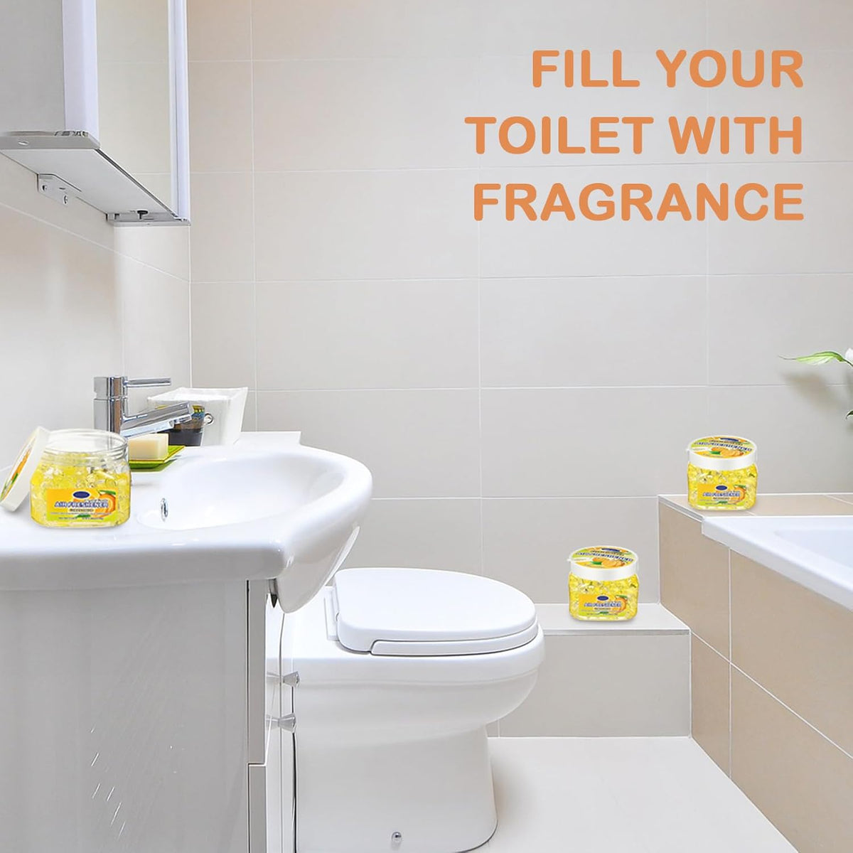 6 Pcs Air Freshener Gel Beads Bulk Odor Eliminator Beads Odor Removing Gel for Home, Bathrooms