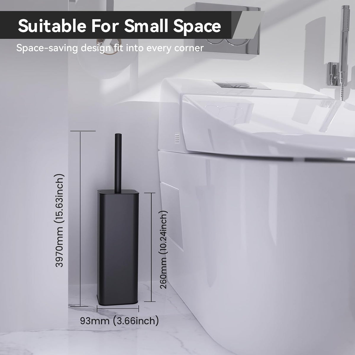 DOWRY Toilet Bowl Brush and Holder for Bathroom Storage Organization Deep Cleaning Covered Brush