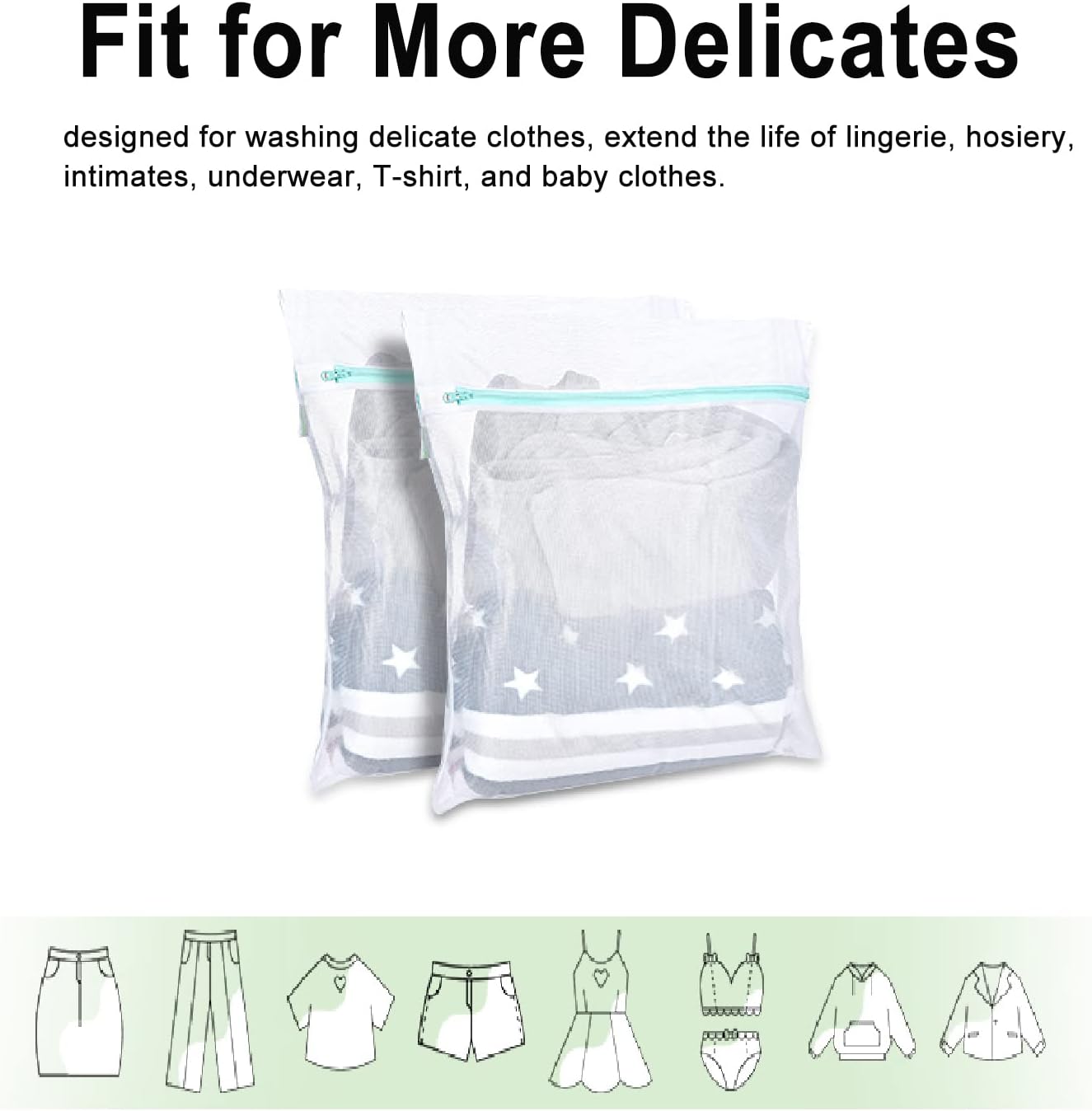 OTraki Mesh Washing Bags for Laundry 2 Pack 16 x 20 Inch Medium Mesh Bag Laundry Washer Delicates
