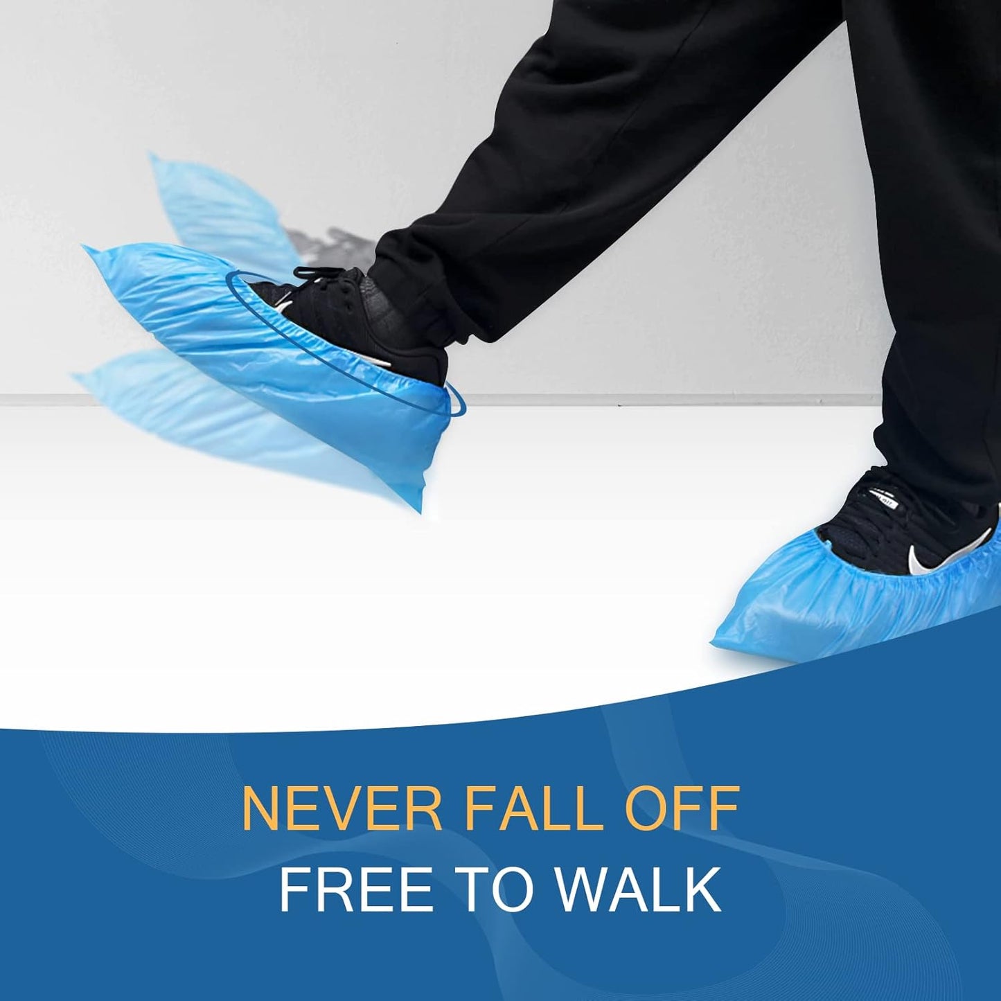 Hitituto Shoe Covers Disposable Non-slip for Indoors -100 Pieces (50 Pairs) Waterproof Premium CPE