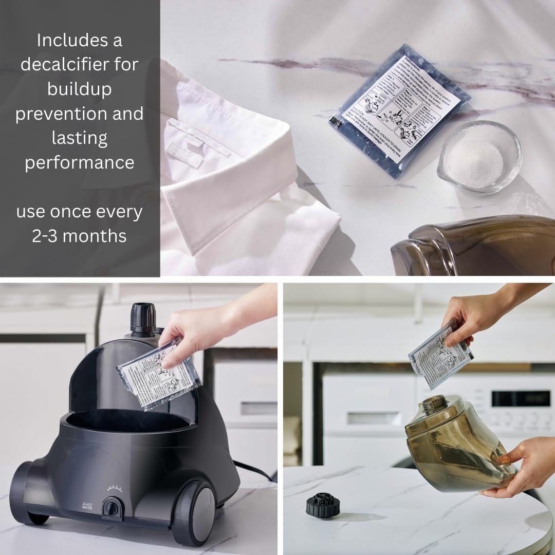 SALAV GS18-DJ Standing Garment Steamer with Roll Wheels for Easy Movement, 1.8L Water Tank for 1