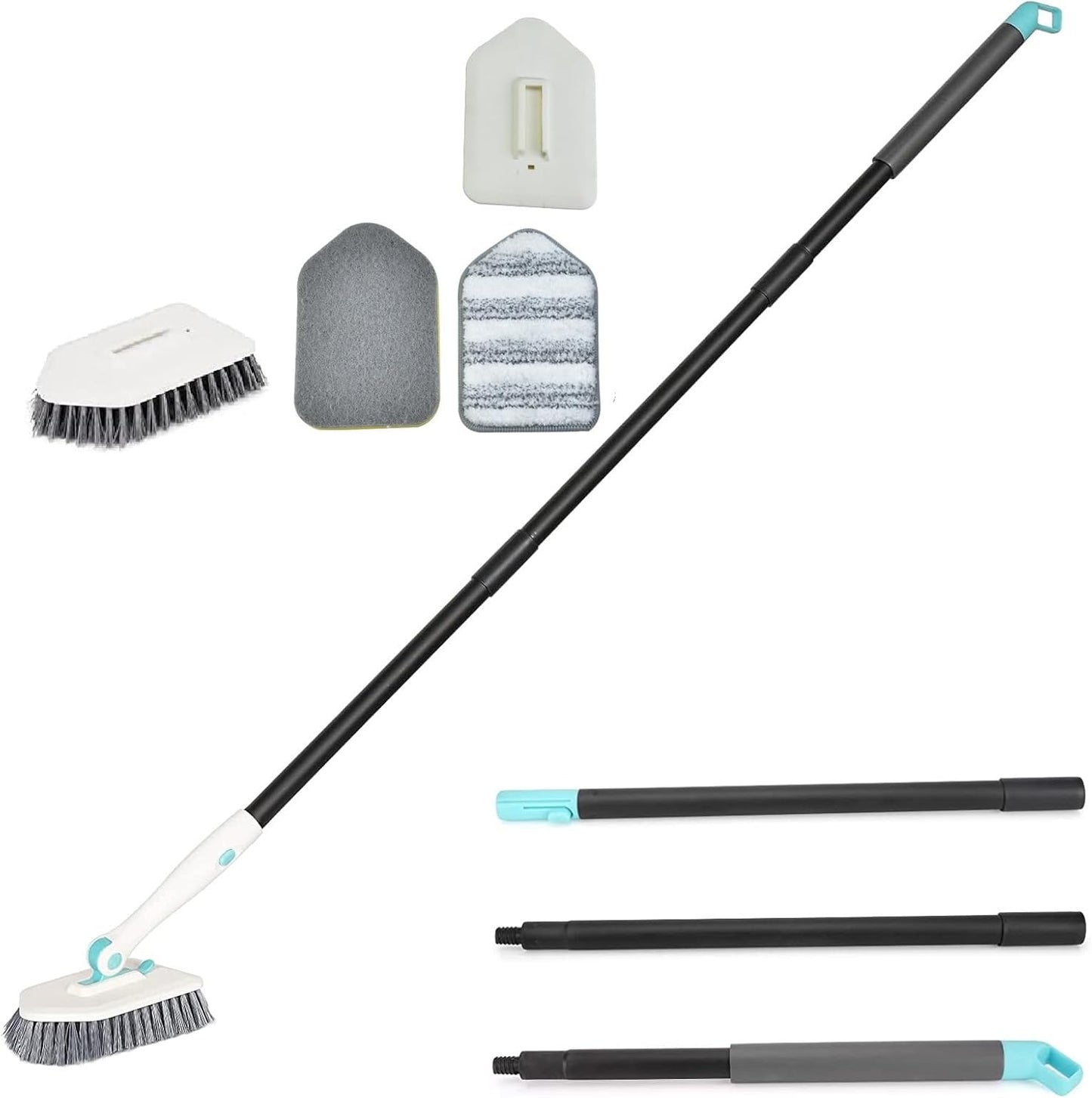 Cleaning Brush for Bathroom Kitchen Bathtube Toilet All Purpose Sponge Brush with Ergonomic Handle
