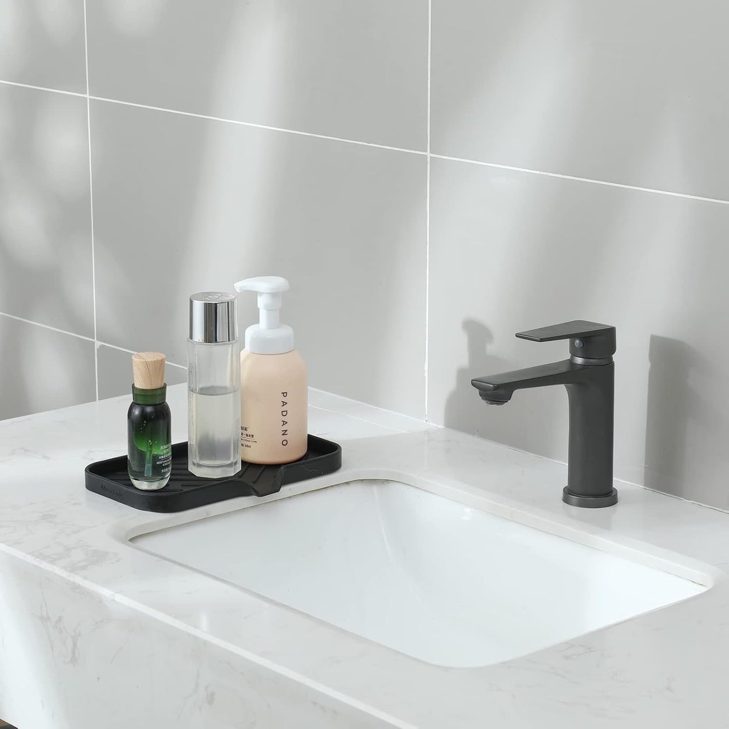 Silicone Bathroom Soap Dishes with Drain Spout-Bathroom and Kitchen Sink Organizer,Sponge