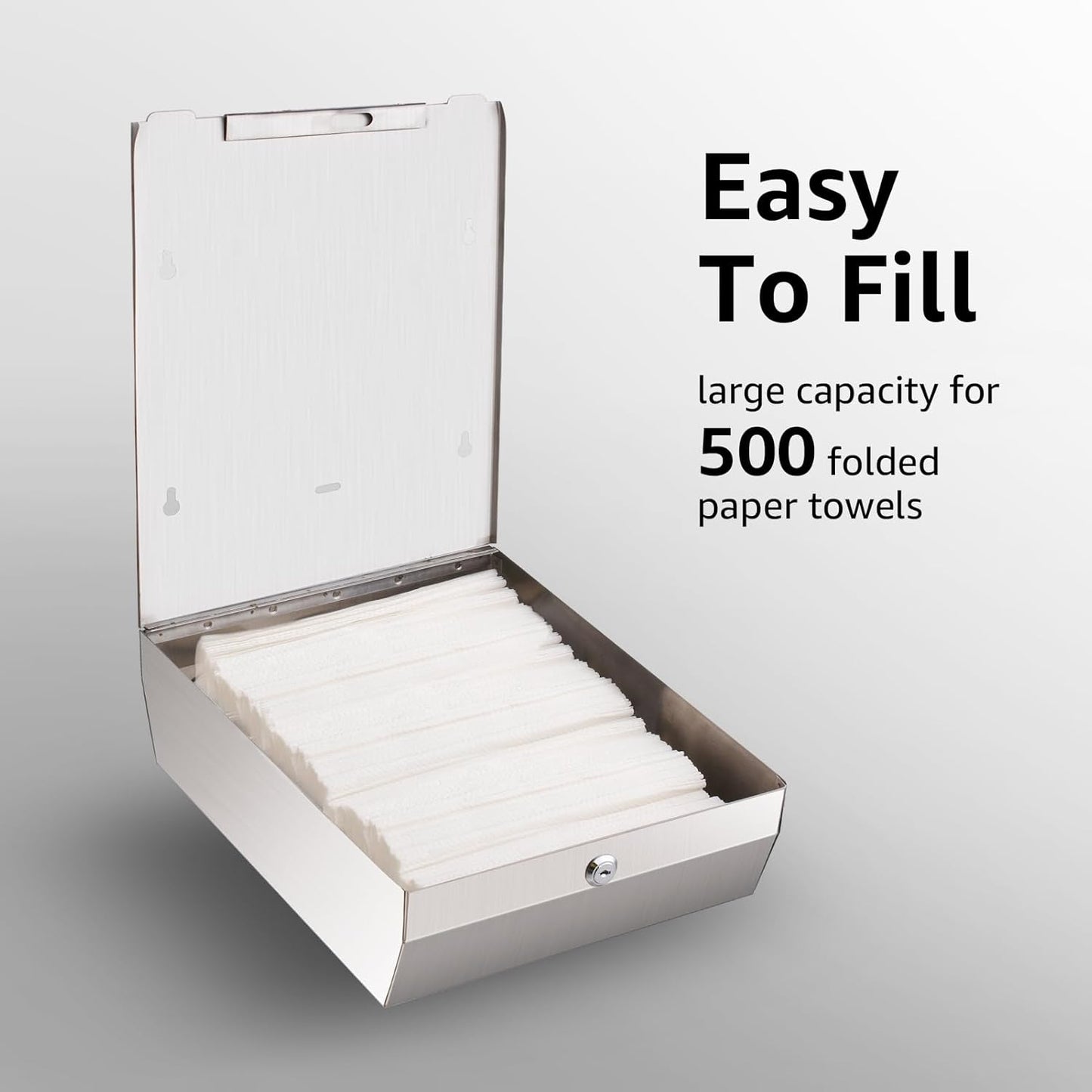 Paper Towel Dispenser Wall Mount - Multifold Trifold Paper Towel Dispensers, Large Capacity