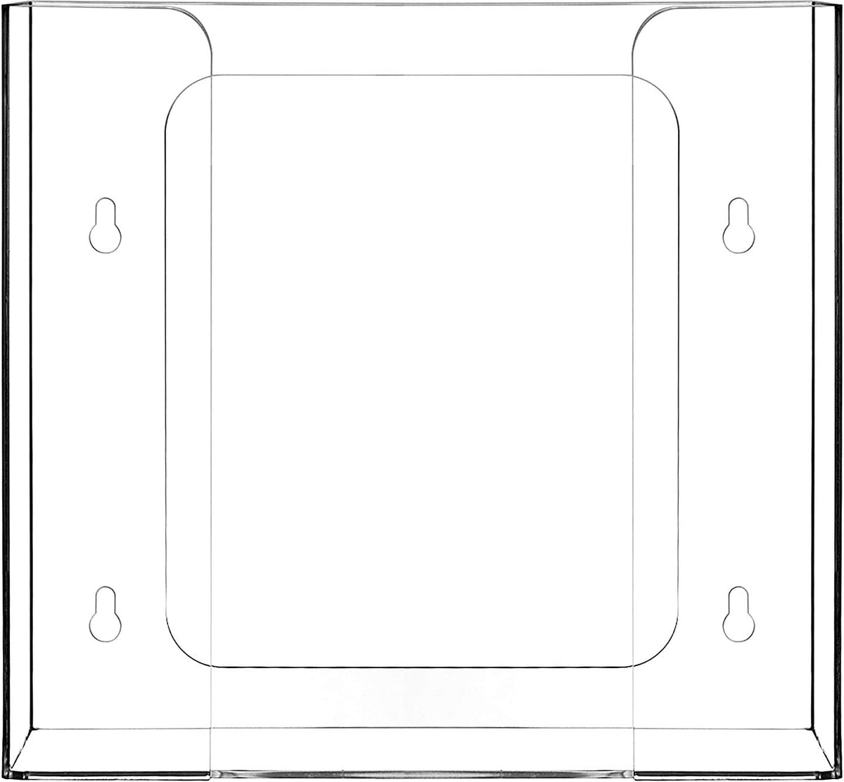 Cq acrylic Clear Wall Floating Glove Rack and Glove Box Dispenser Holder 10.2”x12.5”x3.5” Pack of 1