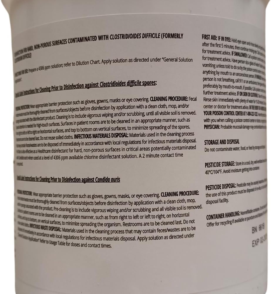 3.3 gram Sporicidal NaDCC Tablet Disinfectant - Multipurpose, Concentrated Dissolving Tabs for Bulk