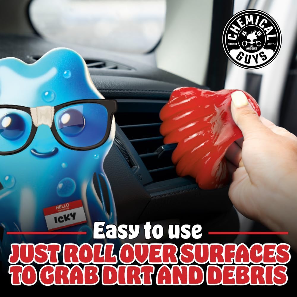 Chemical Guys Sticky Icky Car Cleaning Gel, Green Apple Scent - Detailing Kit, Automotive Dust Car