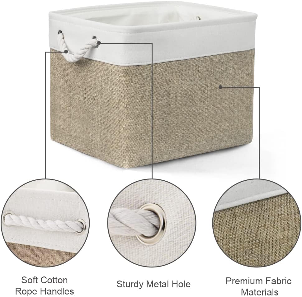 TheWarmHome Organization and Storage Basket for Gifts Empty - 16x12x12 inch Cube Storage bin 3 Pack
