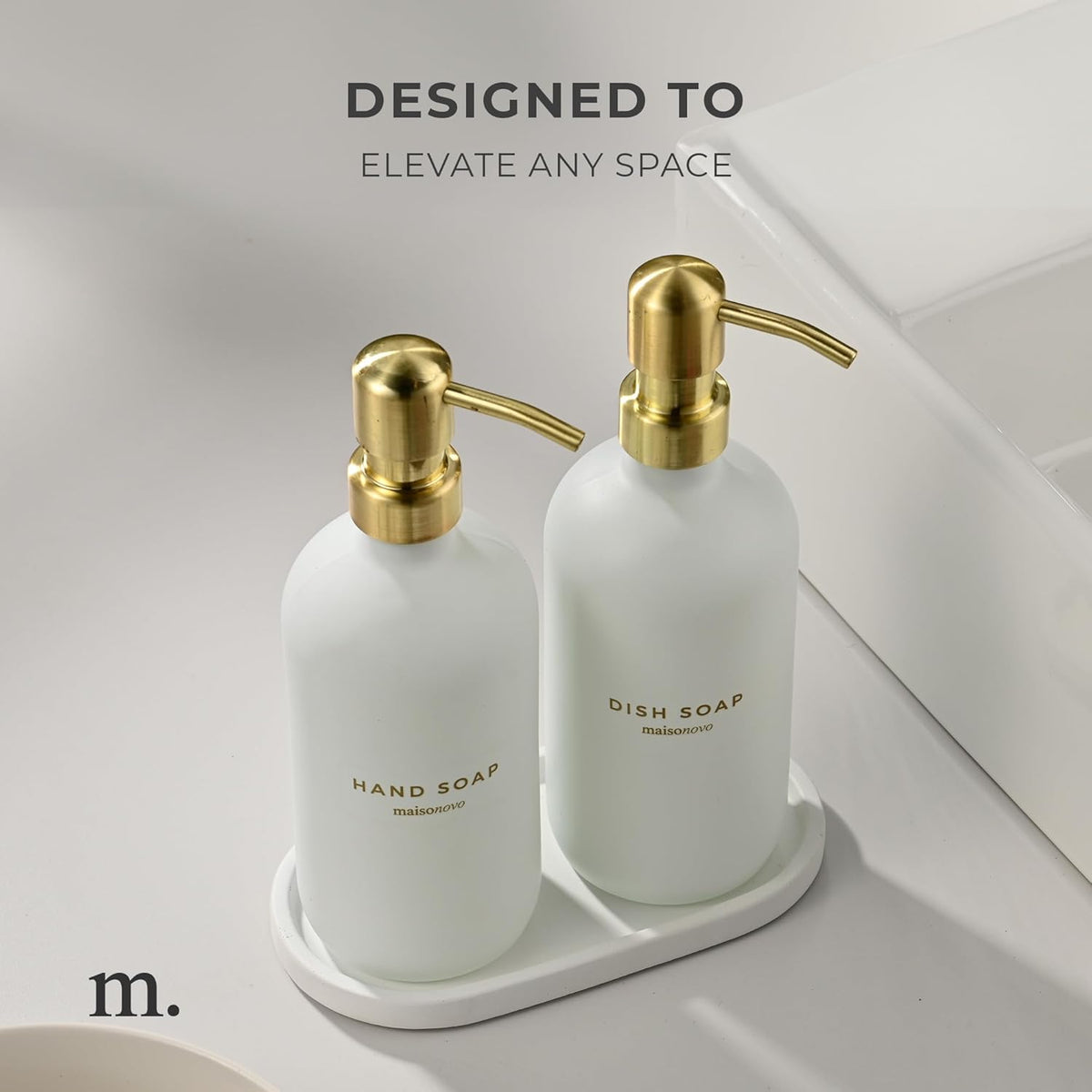MaisoNovo Soap Pump Replacement - 2X Gold Metal Pumps - Pump Dispenser - Soap Dispenser Pump