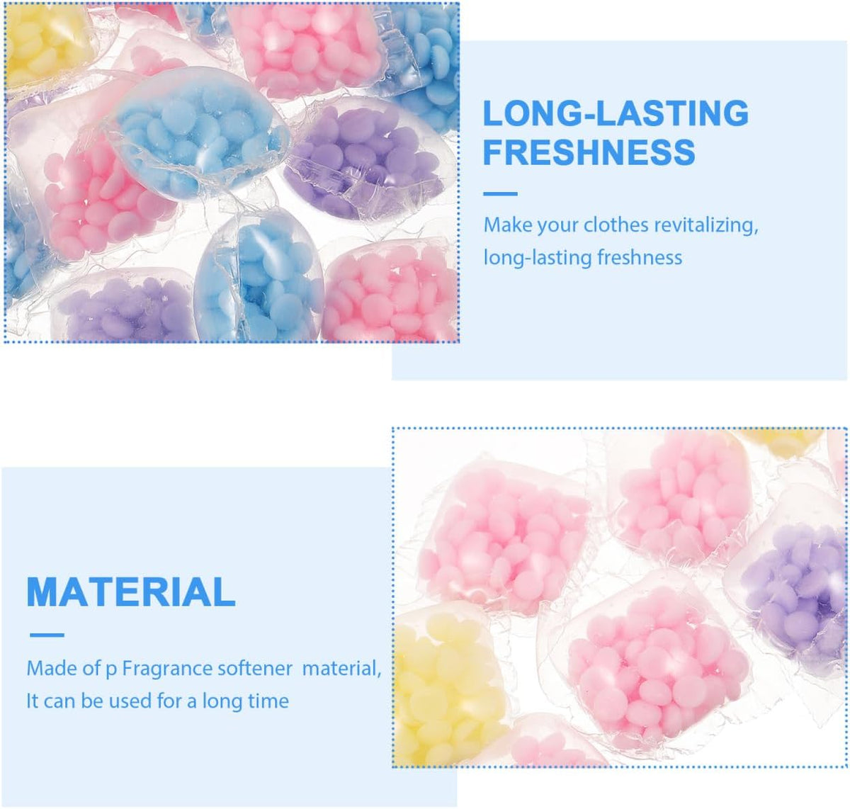Artibetter Laundry Scent Booster Beads 50pcs In-Wash Fragrance Booster Laundry Freshener Beads
