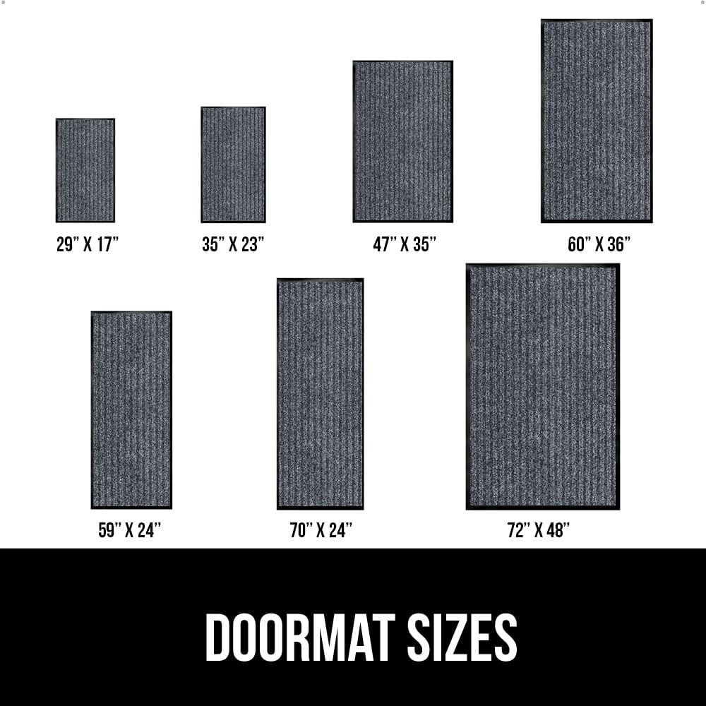 GORILLA GRIP Traffic Guard Door Mat, Heavy Duty Welcome Mats, Commercial Office Space Doormat