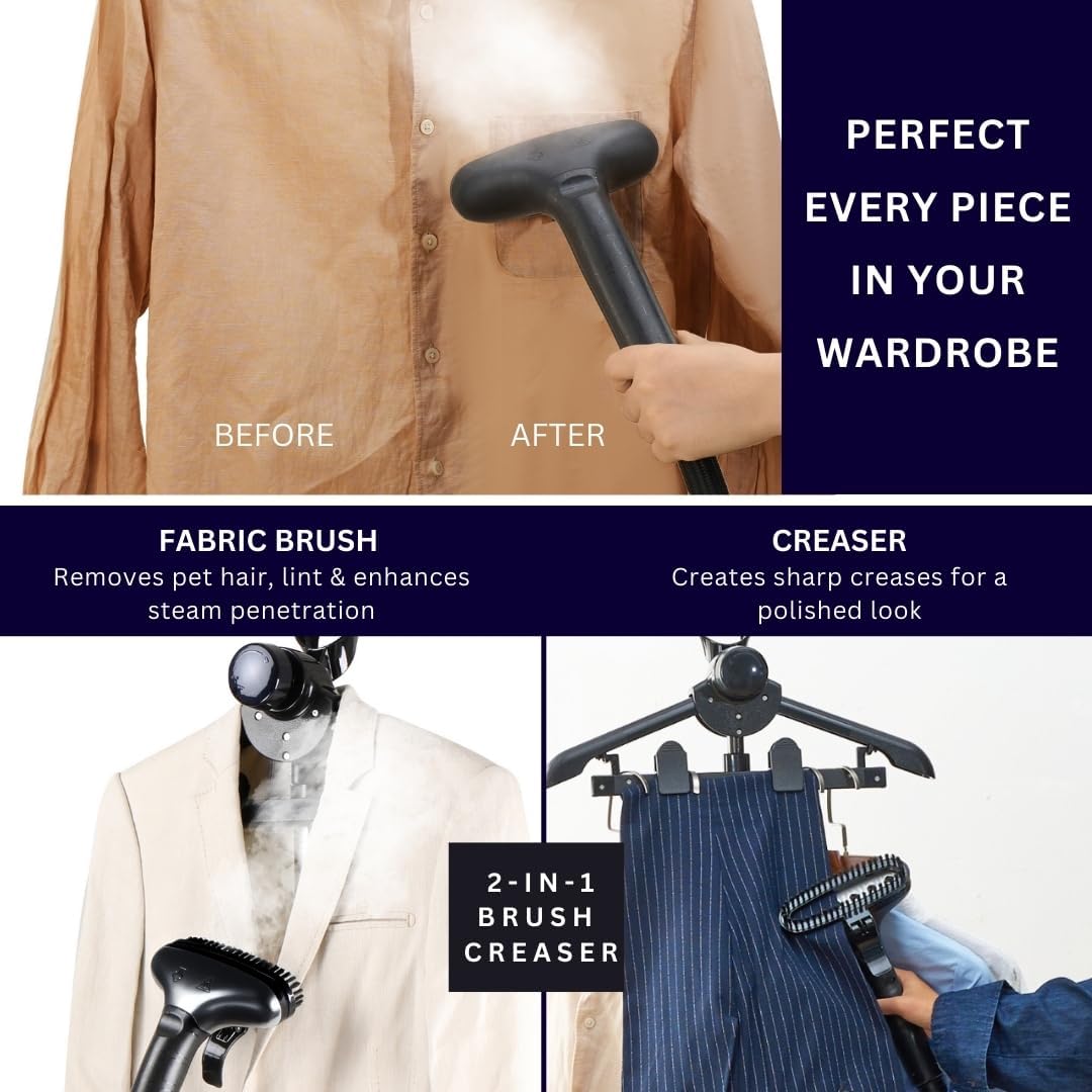 SALAV Heavy Duty Commercial Full-Size Garment Steamer with Foot Pedals and Extra Large 3L (101.5