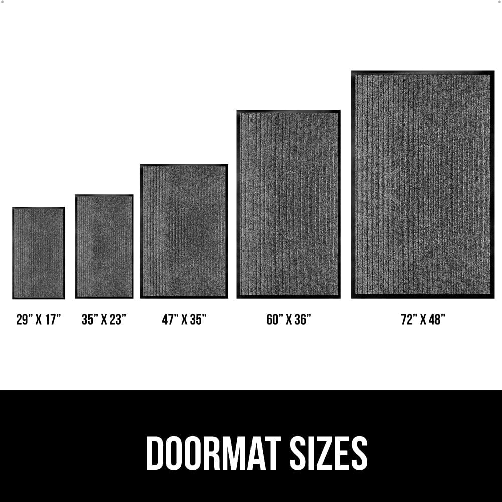 GORILLA GRIP Traffic Guard Door Mat, 2 Pack, Heavy Duty Waterproof Doormat, Commercial Office Space