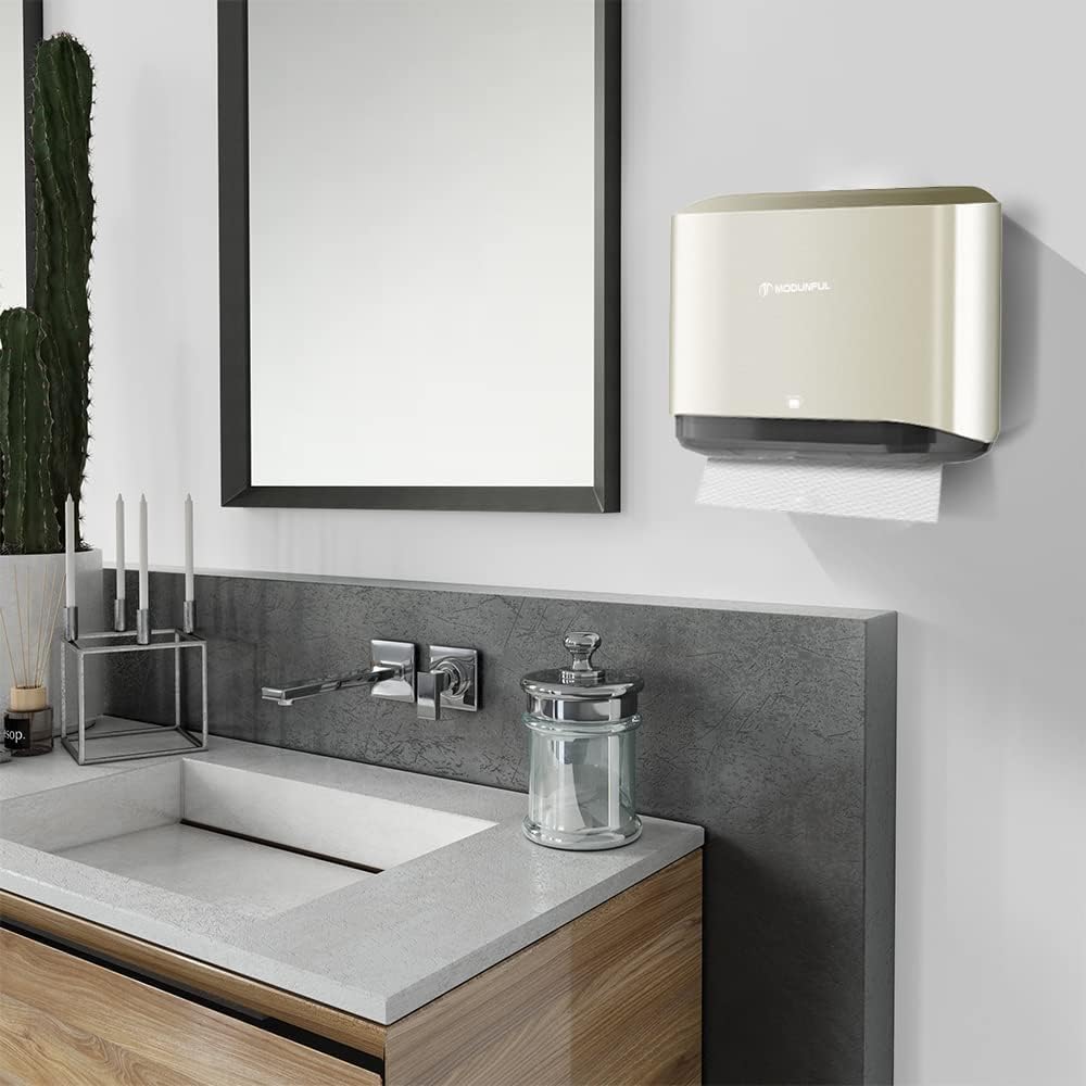 C-Fold Paper Towel Dispenser for Bathroom: Compact 200 Sheets Large Capacity for Multifold Hand