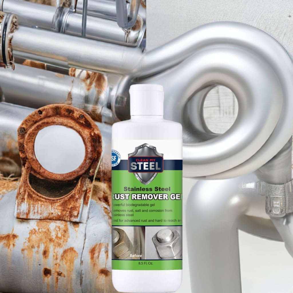 Heavy-Duty Industrial Use Rust Stain Remover for Metal Surfaces Including Stainless Steel. Metal