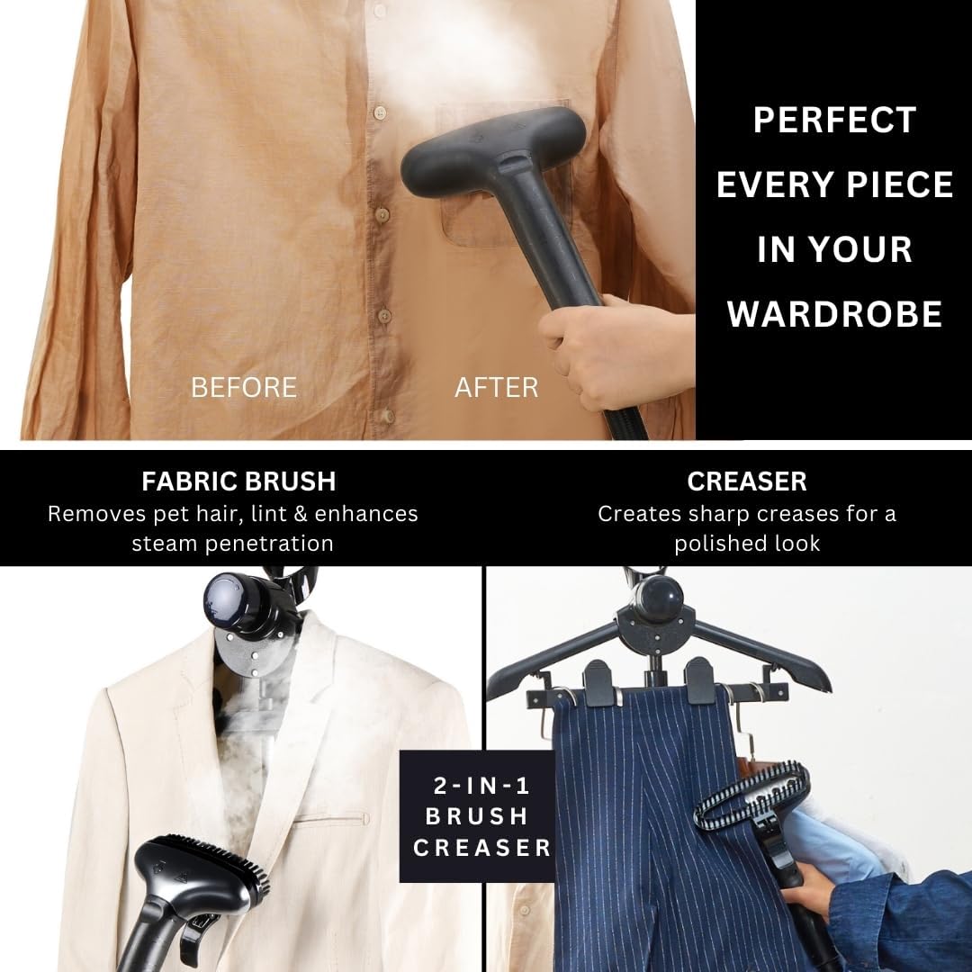 SALAV Heavy Duty Commercial Full-Size Garment Steamer with Foot Pedals and Extra Large 3L (101.5