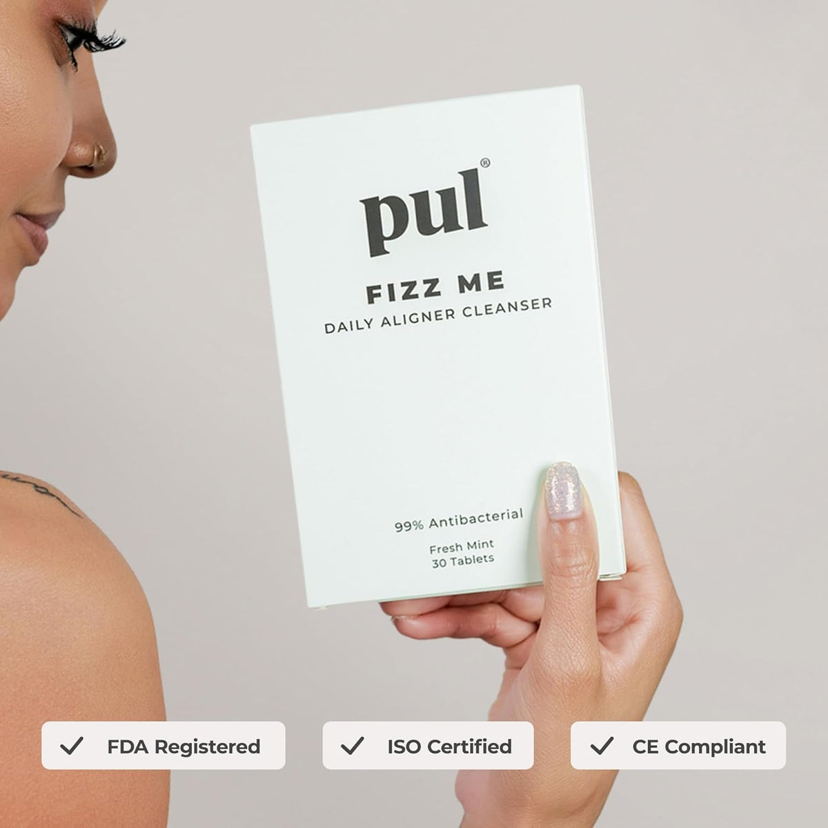 PUL Aligner Cleaner Tablets (Pack of 96) – For Cleaning Invisalign, All Clear Aligners & Retainers