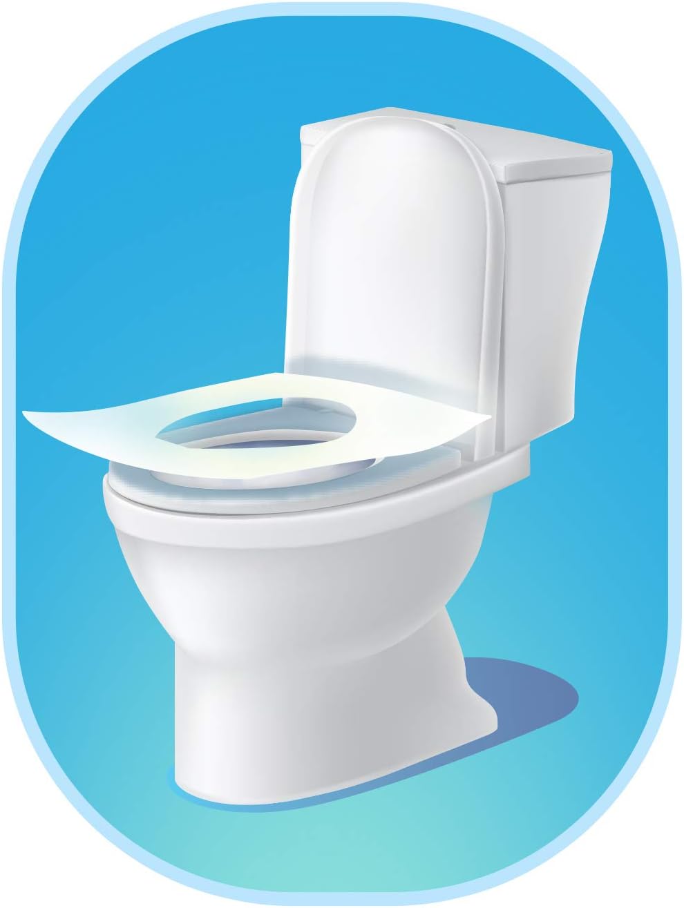 Rockland Guard Toilet Seat Cover - Flushable & Disposable Toilet Seat Cover for Bathroom - Road