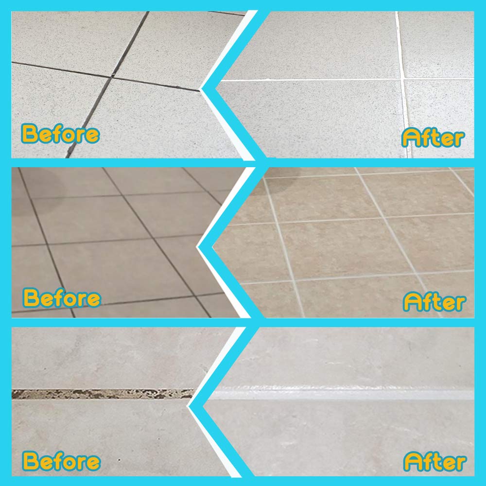NADAMOO Grout Renew Pen White, 2 Large 20ml Paint Pens, Touch Up Repair Marker for Tile Gap Coating