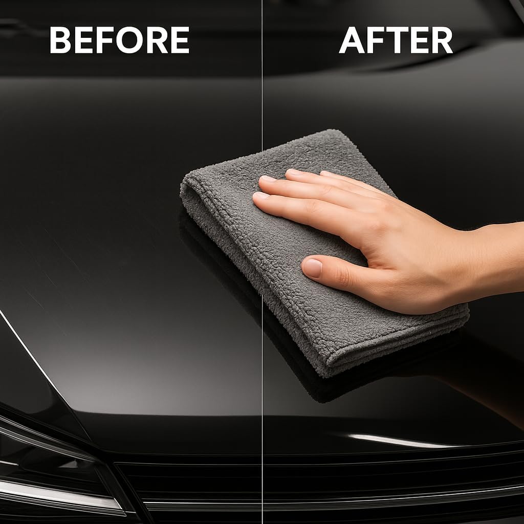 Paks - Edgeless Microfiber Towels 4-Pack - Car Detailing Wash Cloths for Cleaning - 16x16 Car