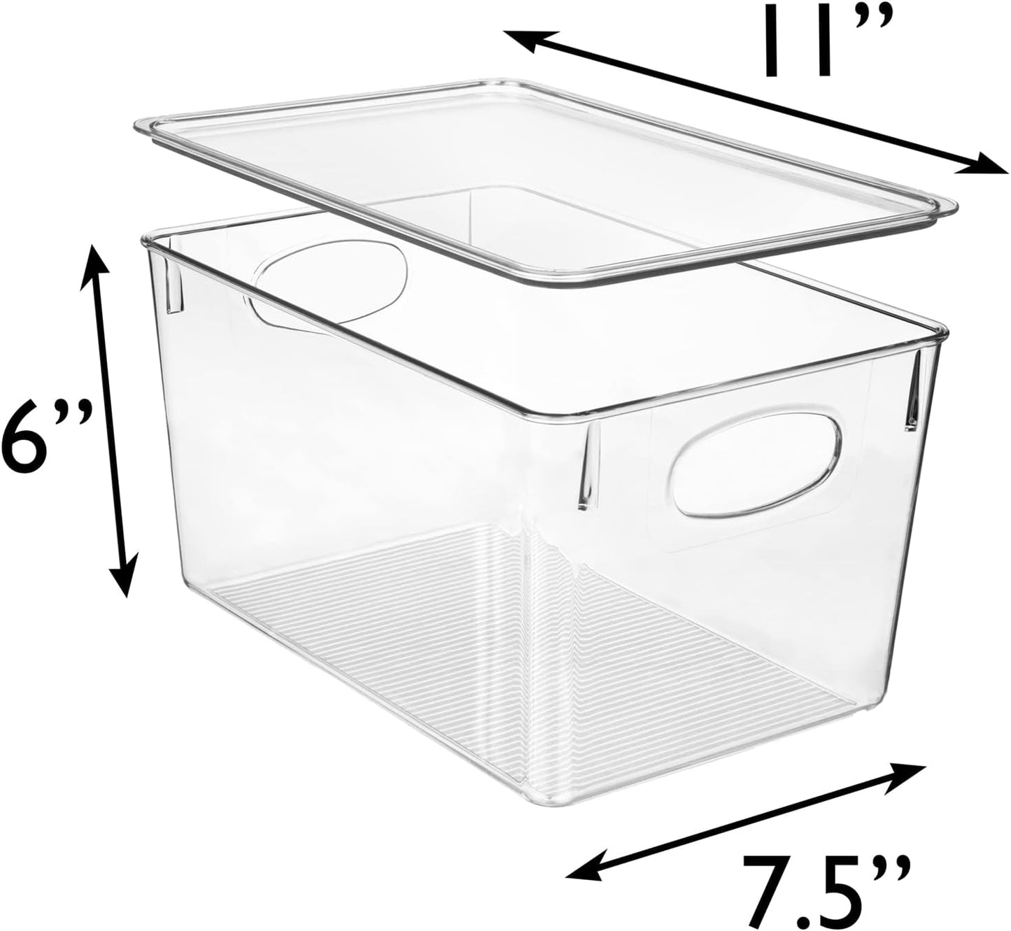 ClearSpace Plastic Storage Bins With lids, 4 Pack – Perfect Pantry Organization and Storage