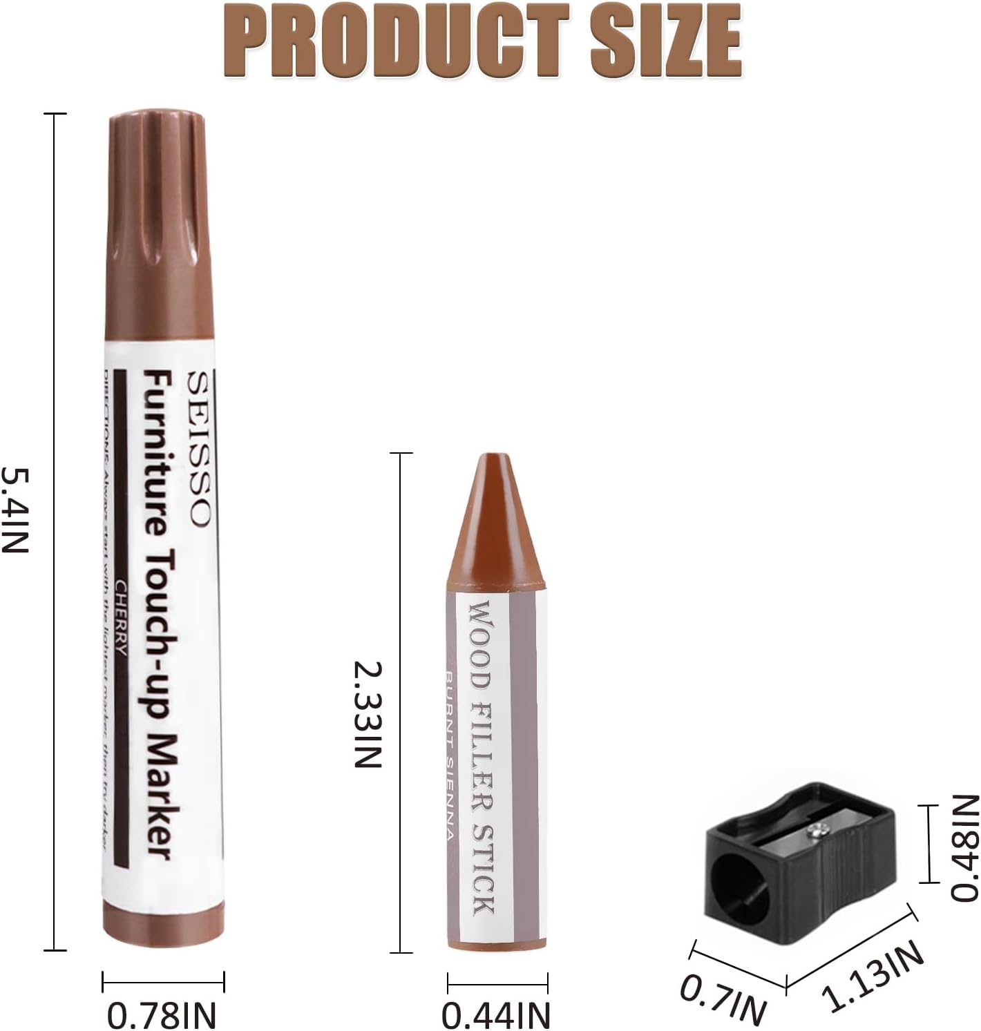 SEISSO Furniture Repair Kit, 12 Colors Furniture Touch-up Markers and Wood Fillers Sticks for