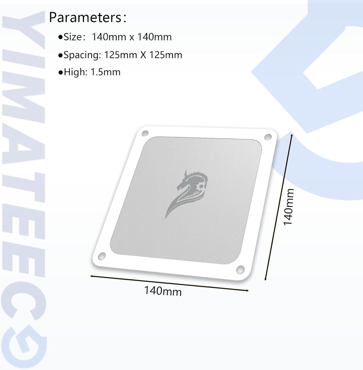 140mm Fan Filter PC Dust Filter Computer Fan Grills Dust Mesh Magnetic Frame PC Case Cover