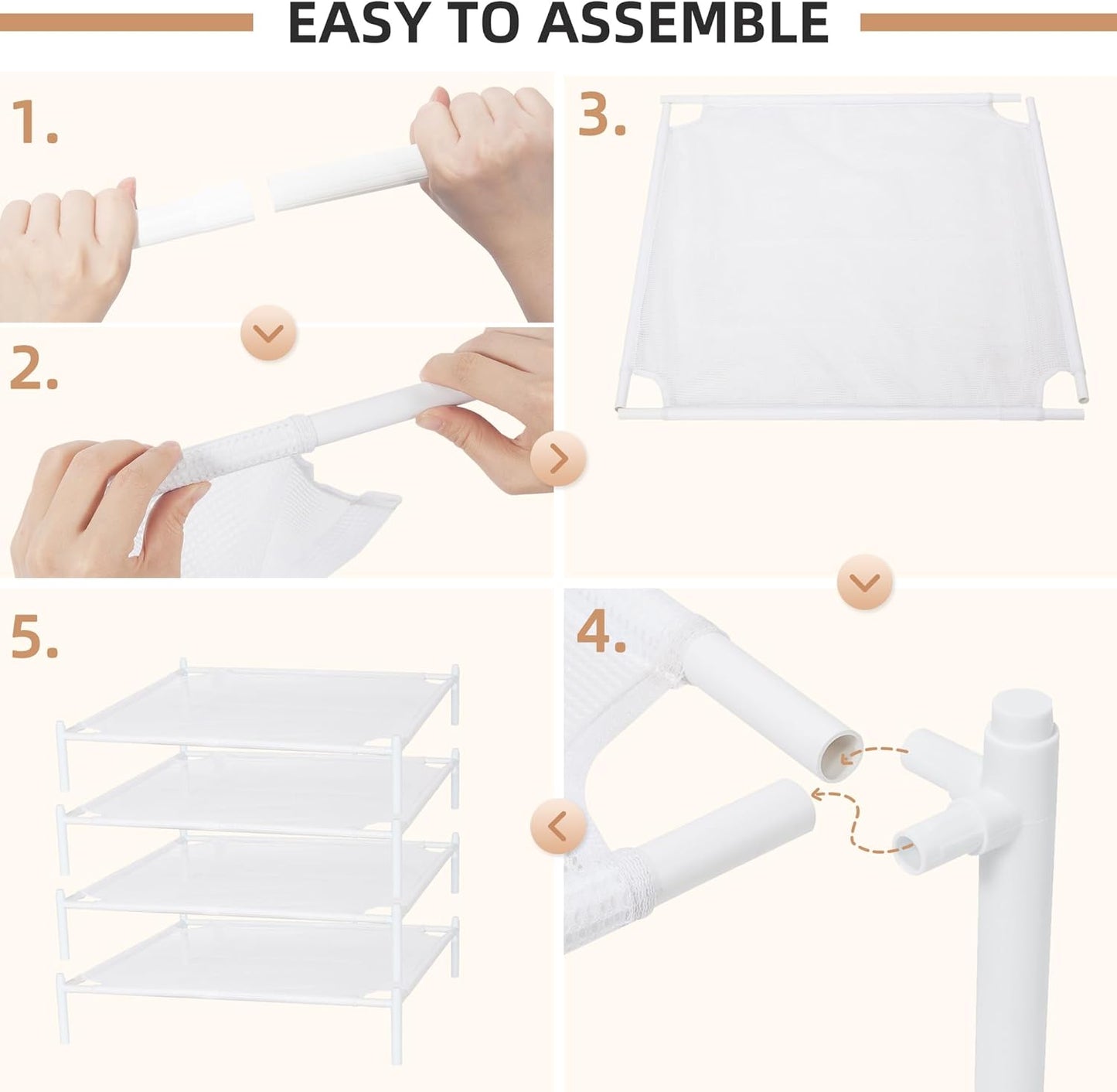 STORAGE MANIAC Sweater Drying Rack, Mesh Clothes Drying Rack, Stackable Laundry Drying Rack, Lay