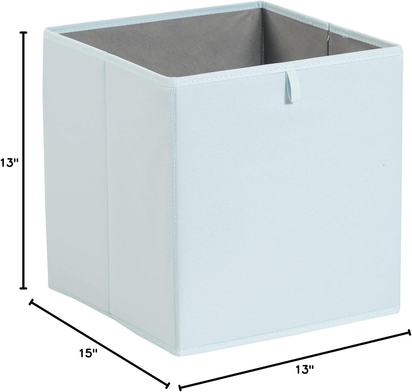 Amazon Basics Cube Organizer Bins, Collapsible Storage Baskets for Shelves, Jade Green, Pack of 6