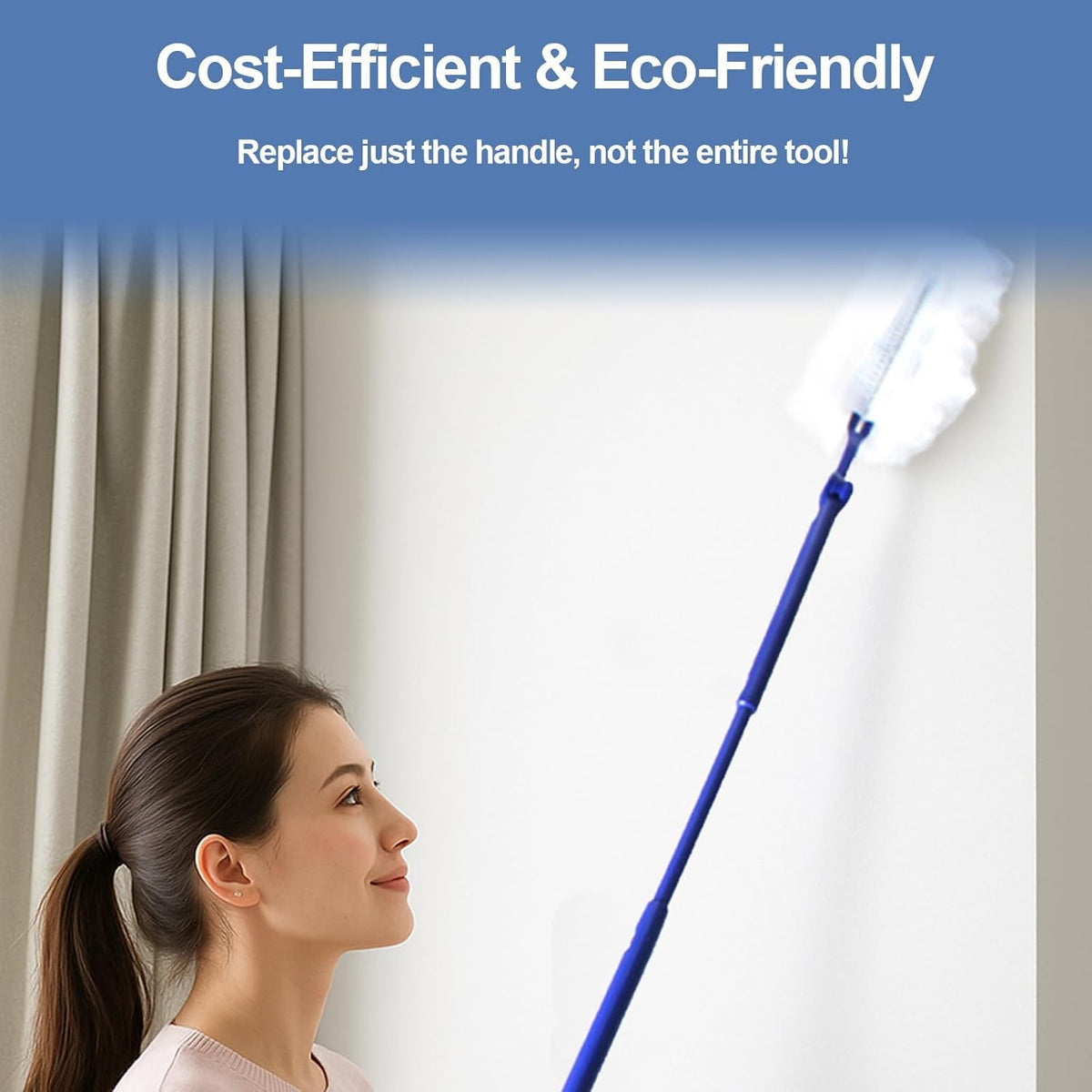 Replacement Handles Compatible with Swiffer Duster Refill, Swiffer Duster Extended Handle,Foldable