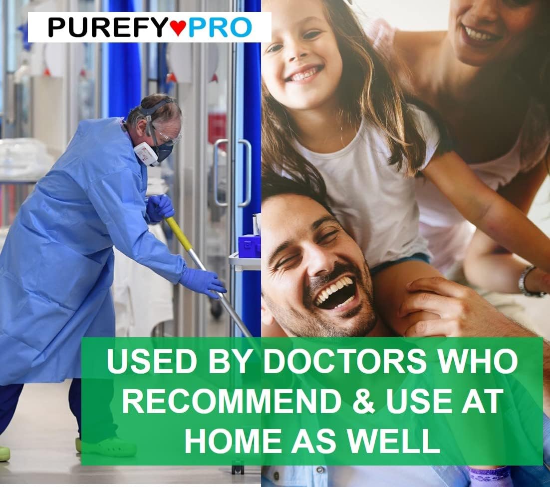 Purefypro Disinfectant Spray (500ml, 2pk) Purefypro Disinfectant Spray (1.7oz, 6 Pack) - No Rinse.