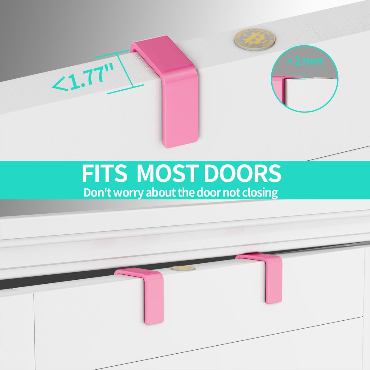 HapiRm Over Door Organizer Storage - Hanging Door Organizer with 4 Metal Large Capacity Baskets and