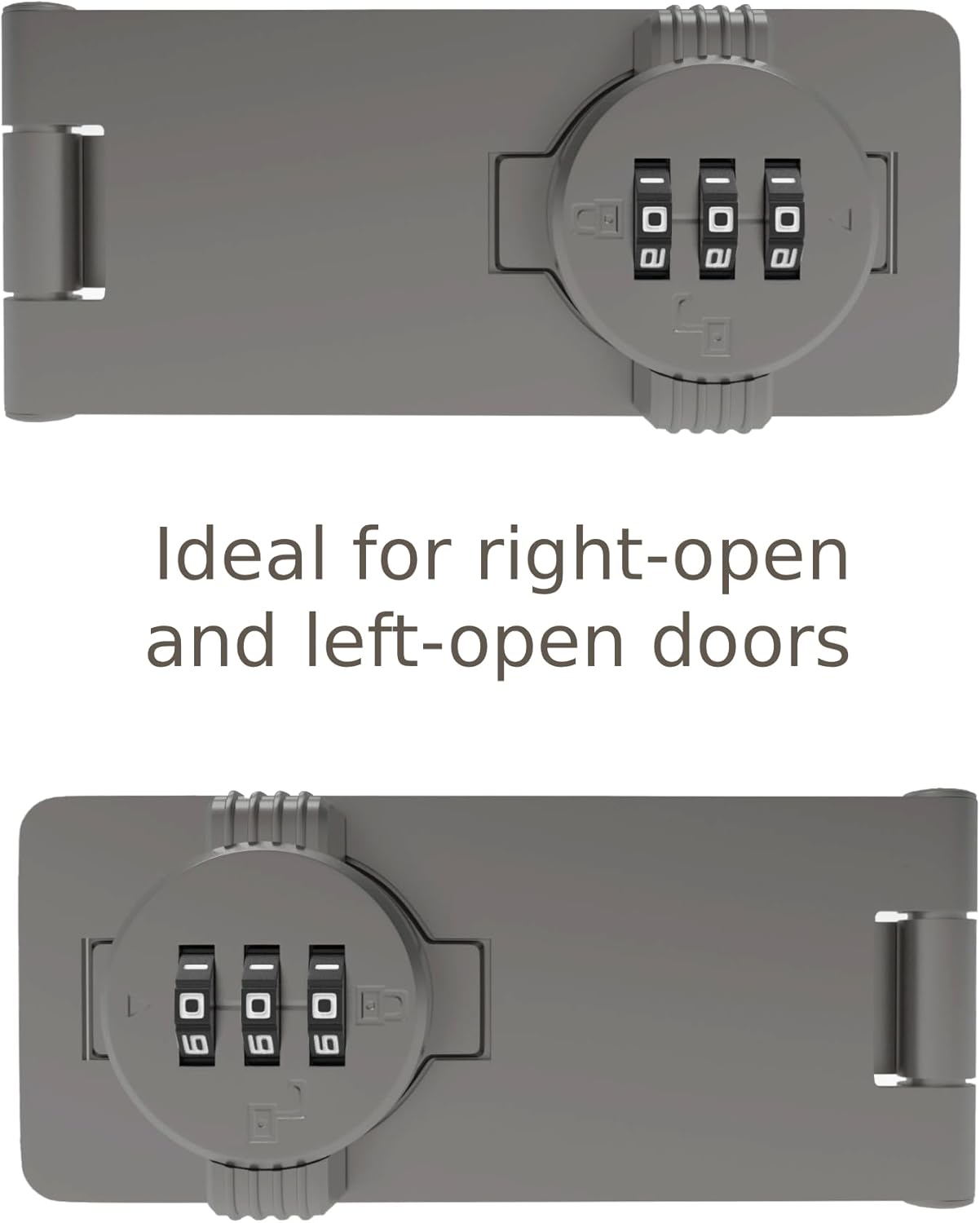 Keyless Combination Lock – 3-Digit Combination Lock for Cabinet Doors – Twist Knob Hasp Latch Lock