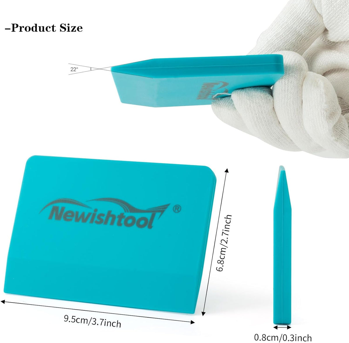 NEWISHTOOL Soft Silicone Small Squeegee for Vinyl, 2 PCS PPF Tools Window Tinting V-Blade Scraper