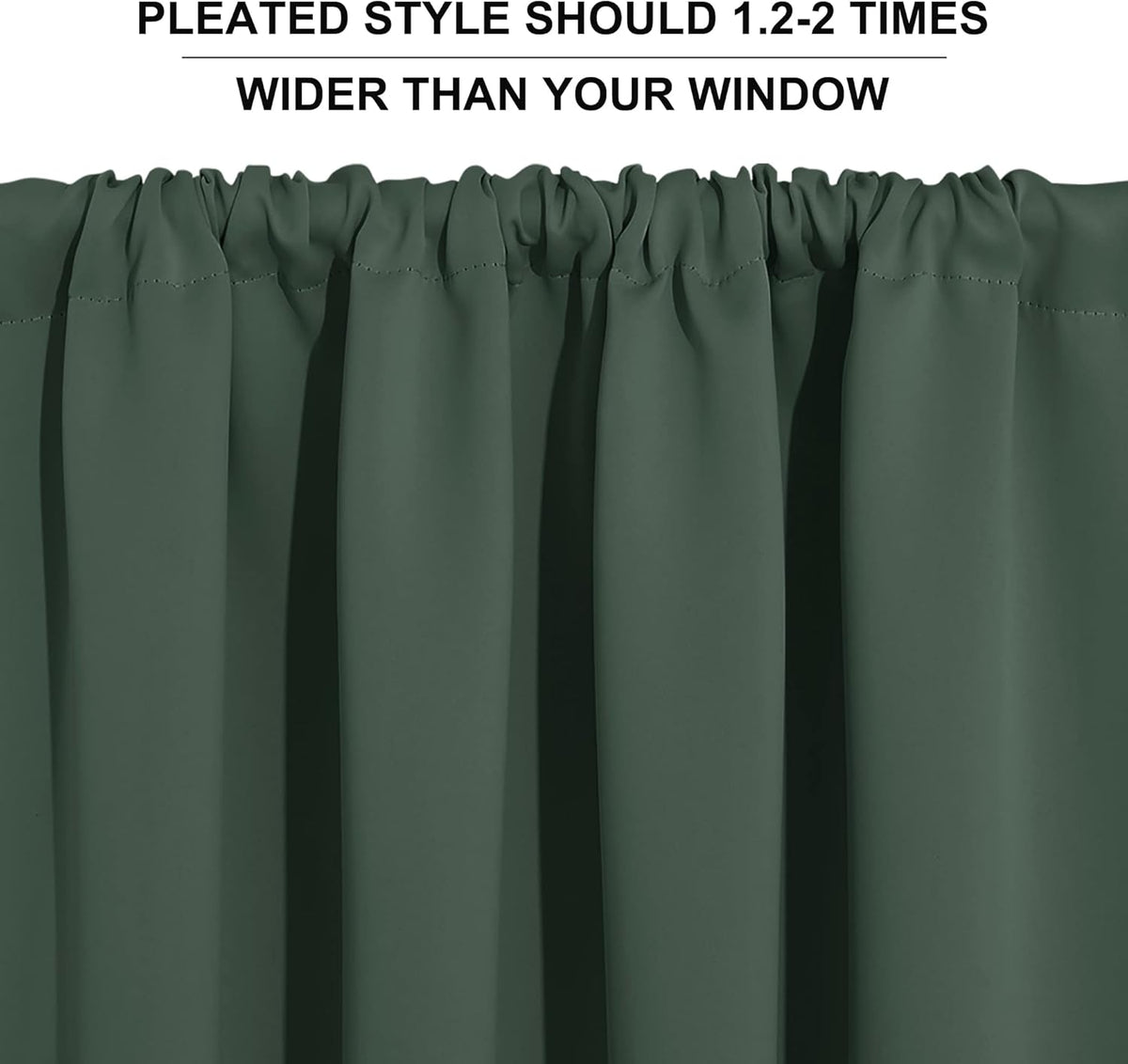 RYB HOME 54 inch Curtains for Living Room, Rod Pocket Thermal Insulated Small Window Drapes Room