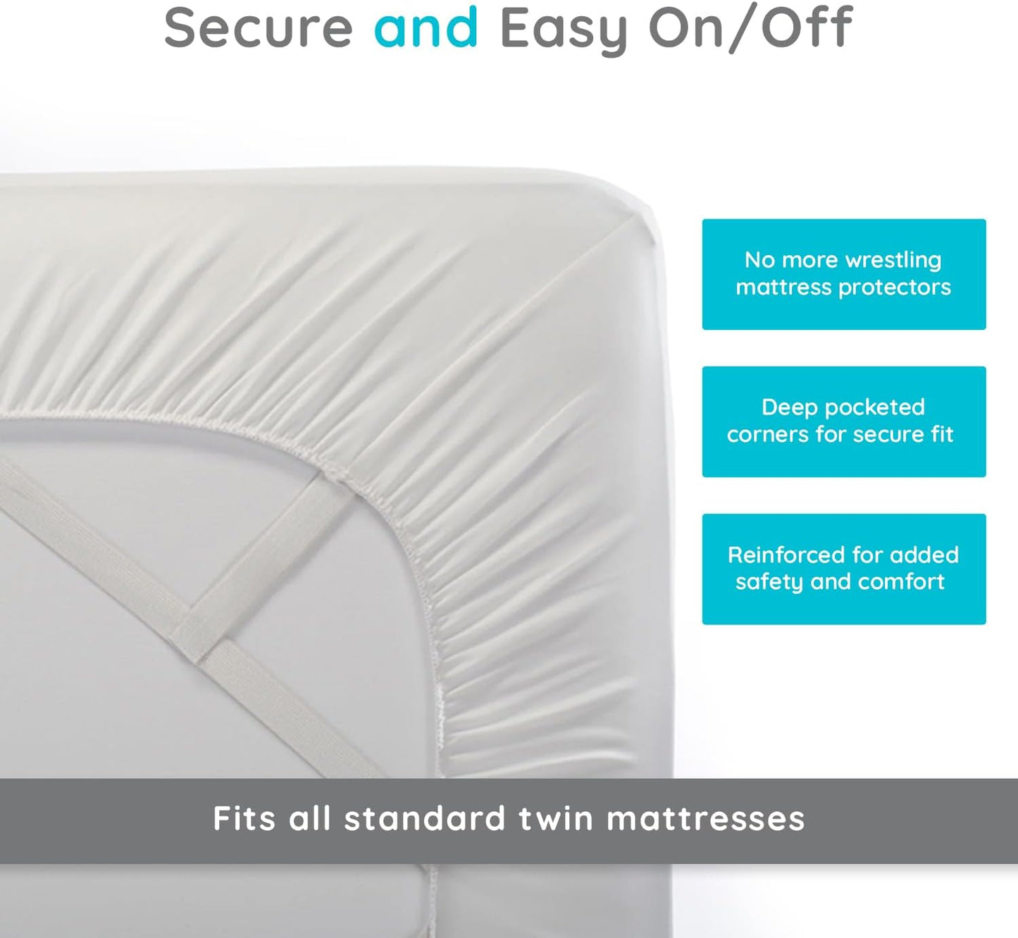 PUREgrace Tencel Mattress Protector (Twin) – Waterproof, Noiseless Cover for Potty Training