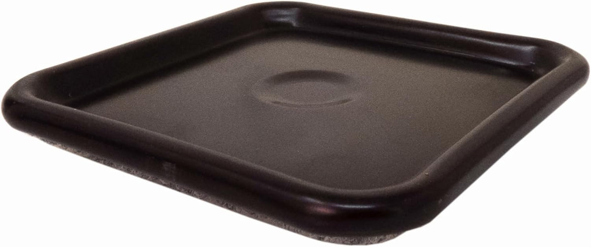 softtouch 1 3/4" Square Carpeted Bottom Furniture Caster Cups, Protect Hardwood Floors, Brown/Grey