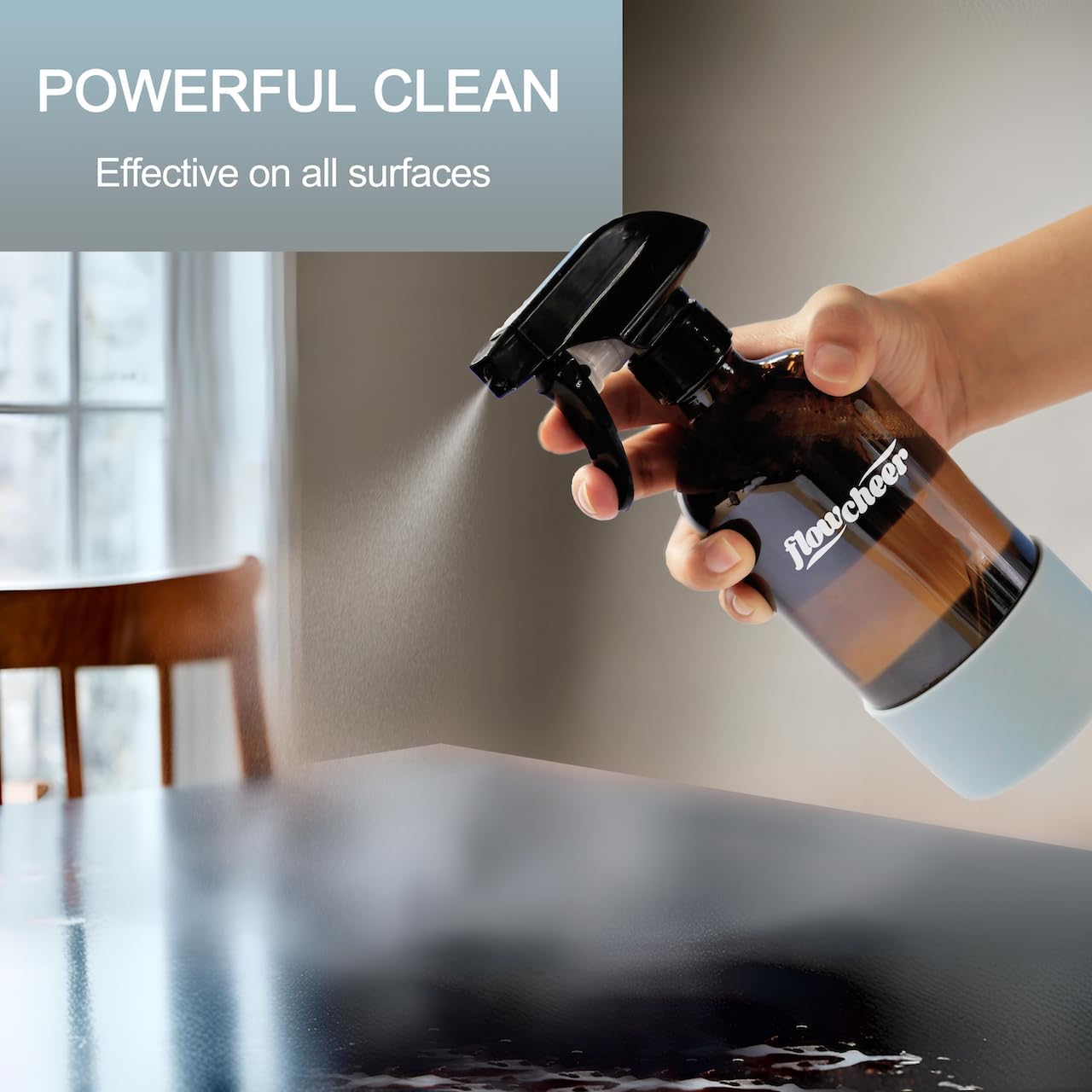 Multi-Surface Cleaner Kits-2 Pack Reusable Spray Bottles & 4 Pack All Purpose Cleaner Refills