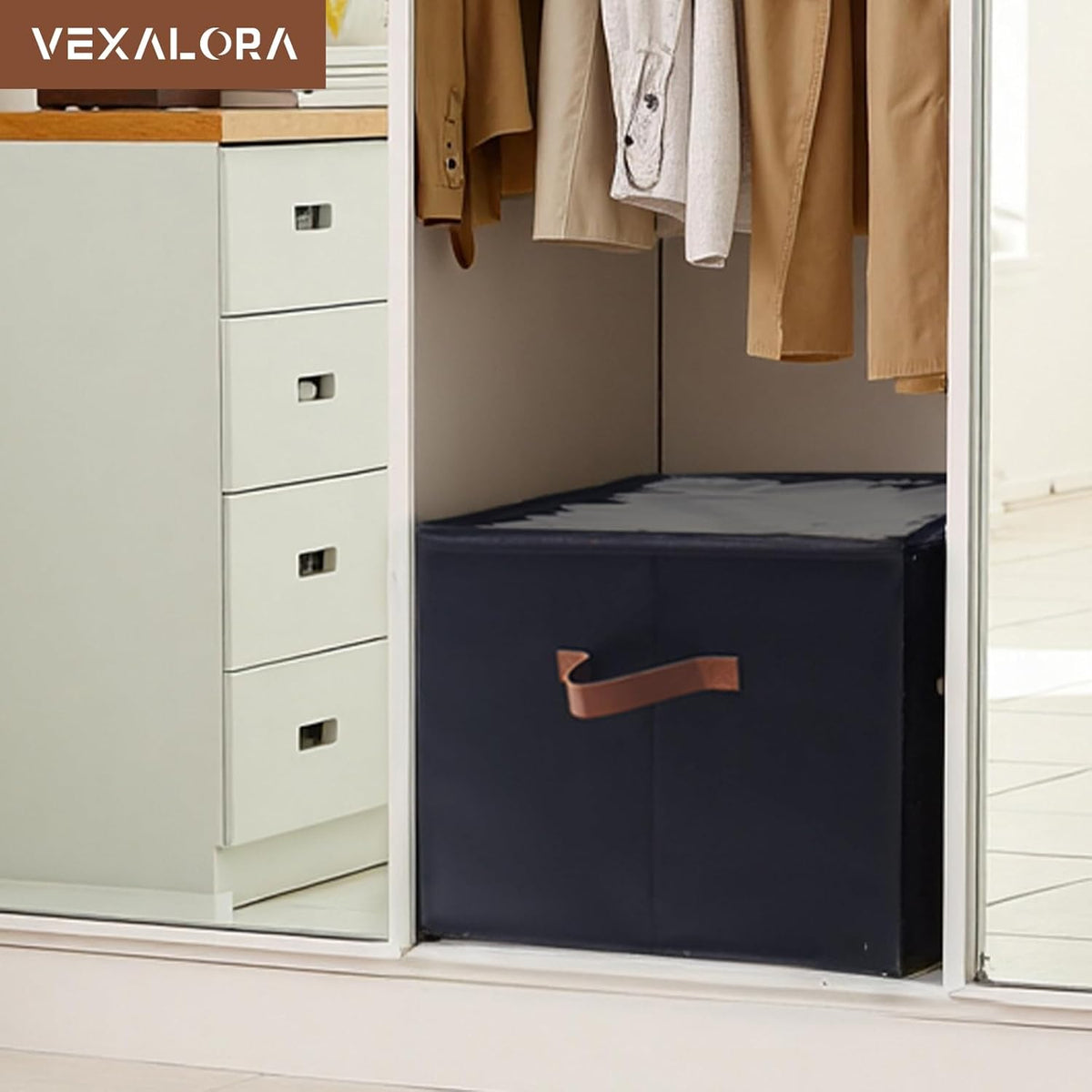 Shoe Organizer Box 2 Pack, Shoe Storage Organizer with Clear Cover, Adjustable Dividers Fits 16-32