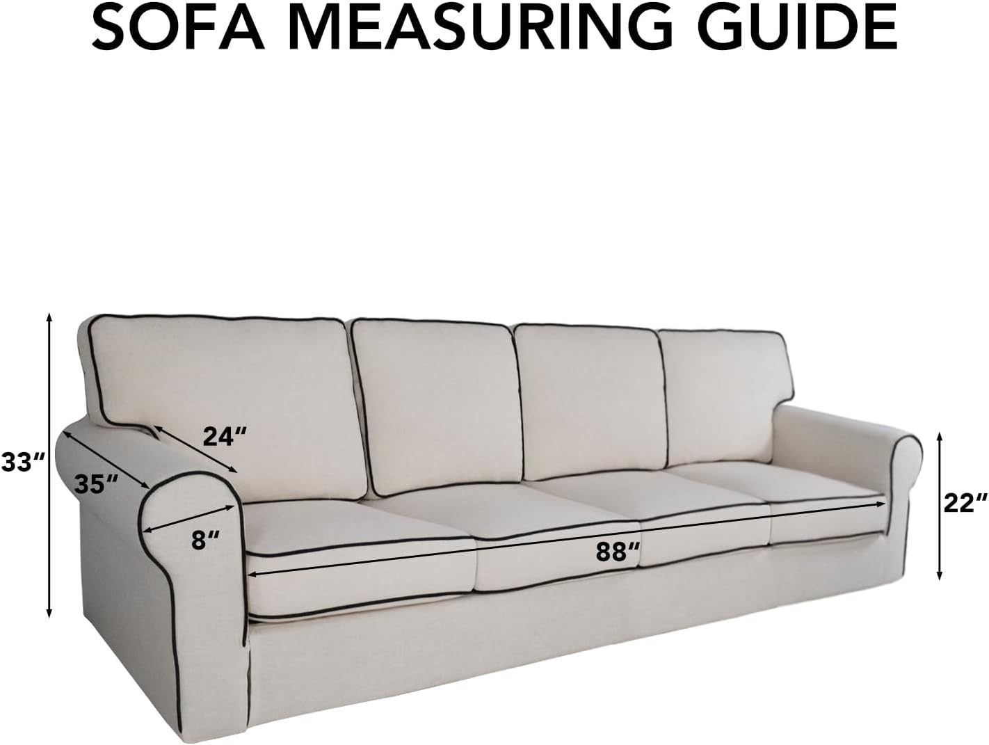 PureFit Reversible Quilted Sofa Cover, Water Resistant Slipcover Furniture Protector, Washable