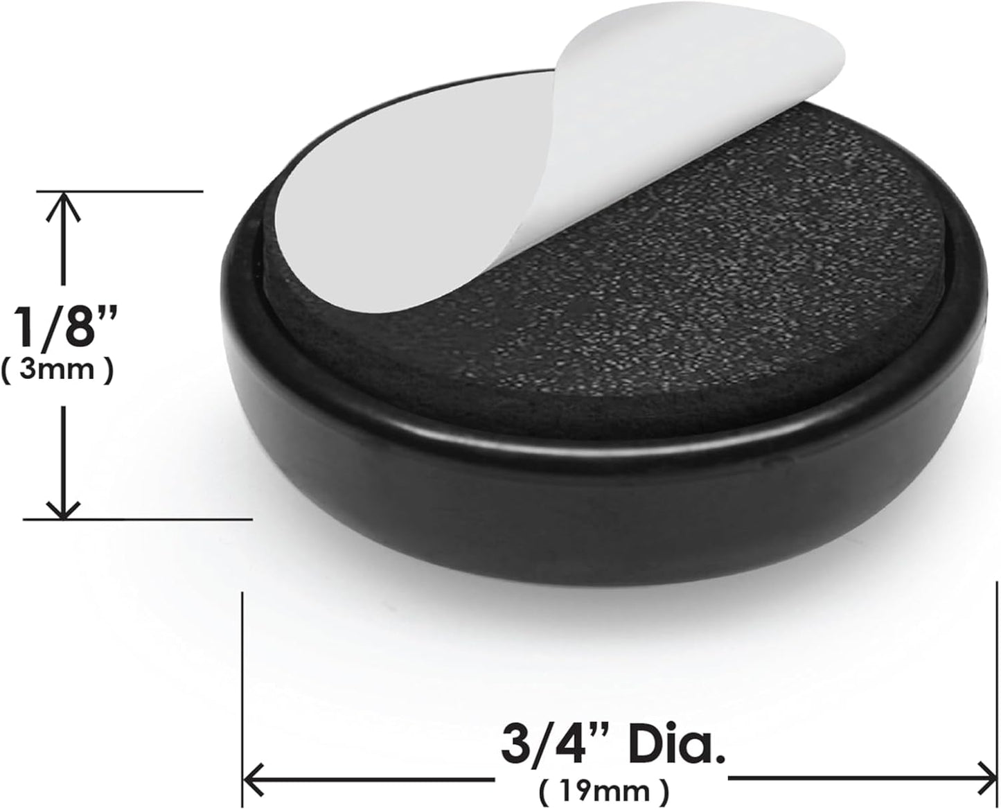 Slipstick GorillaGlides Kitchen Appliance Sliders (24 x 3/4” Round Glides) Self Adhesive Countertop