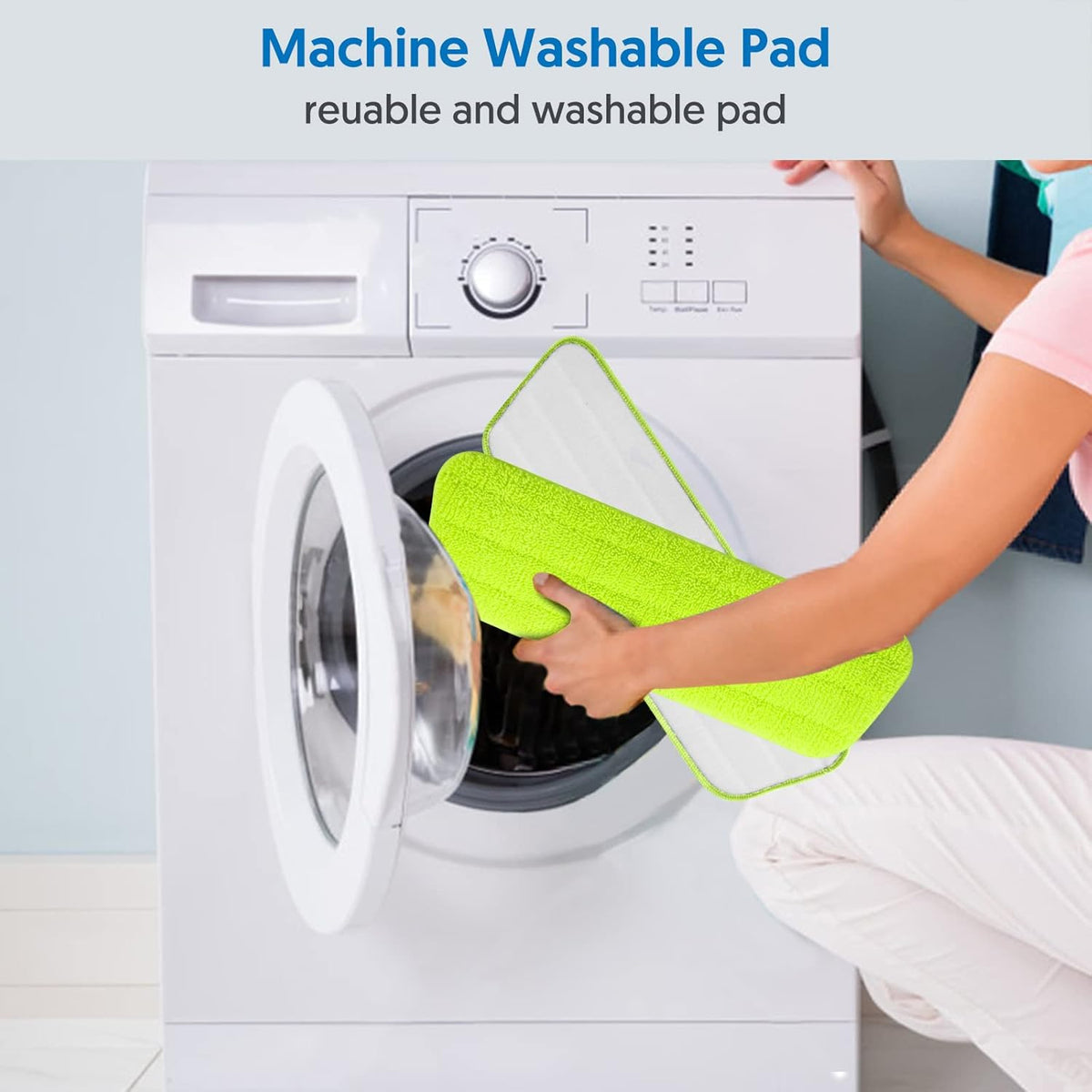 7 Count Reusable Microfiber Mop Pads for Swiffer PowerMop - MEXERRIS Microfiber Wet Pads Refills