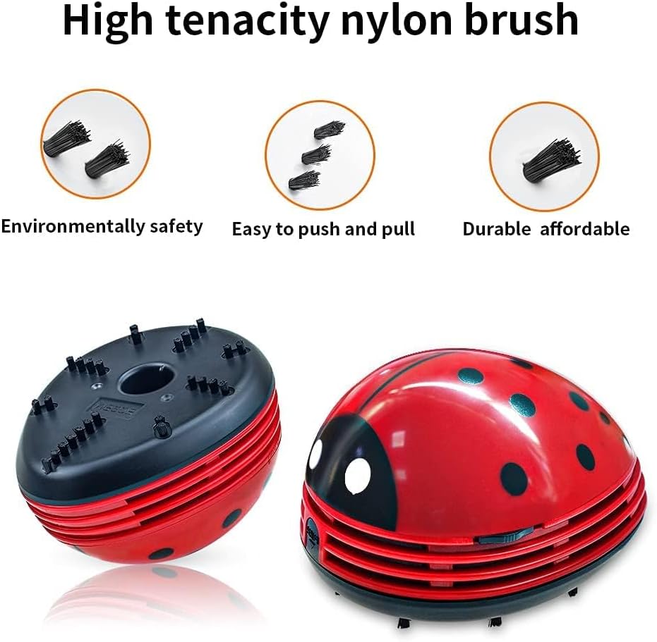 E ECSEM Mini Portable Handheld Cordless Tabletop Crumb Sweeper Desktop Dust Vacuum Cleaner Cute