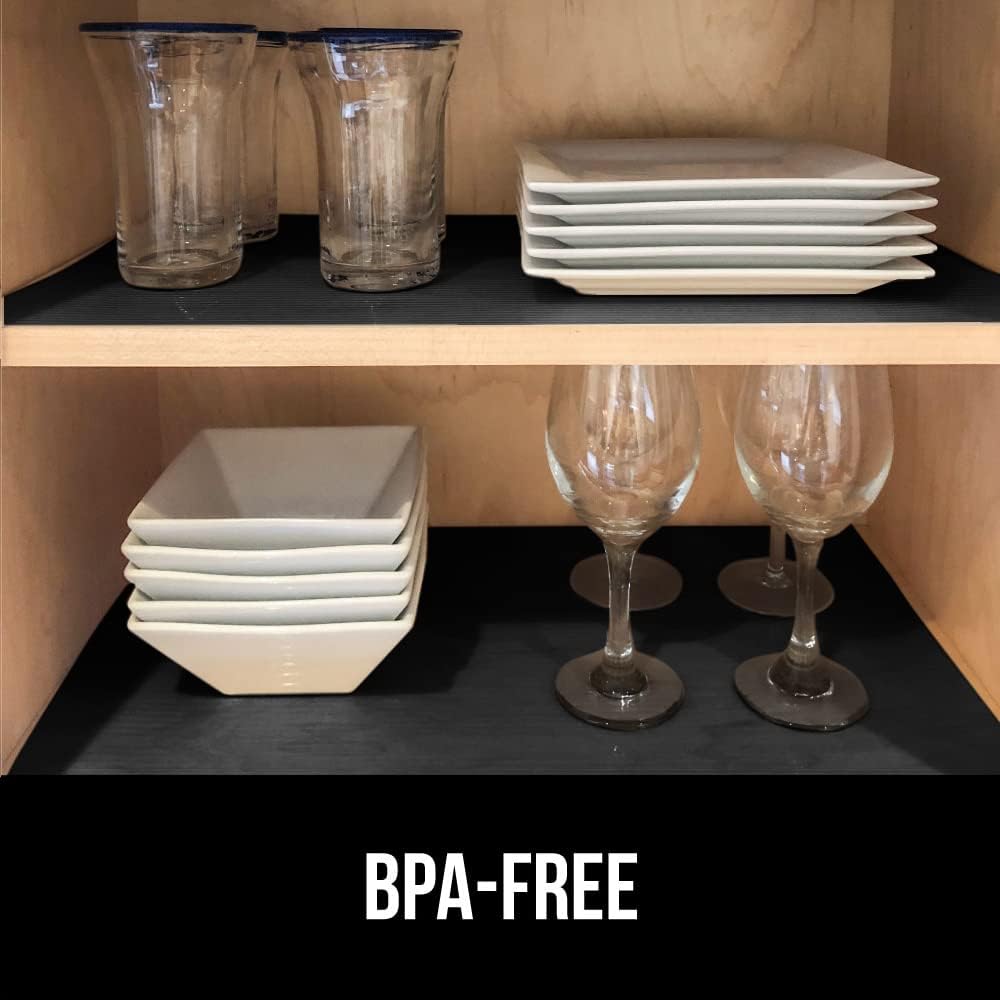 GORILLA GRIP DuraGuard Shelf Liner, 24x30 Non-Adhesive Cabinet Liners for Kitchen Drawers, Shelves
