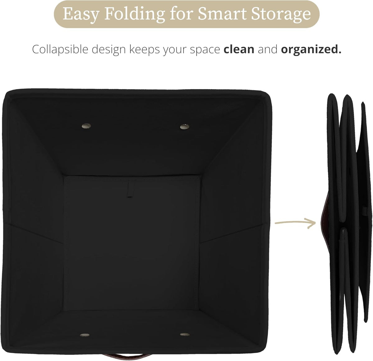 DECOMOMO Storage Cubes, 13x13x13 Storage Cube Bins with Labels, Fabric Organizer Bins (13" / 6pcs