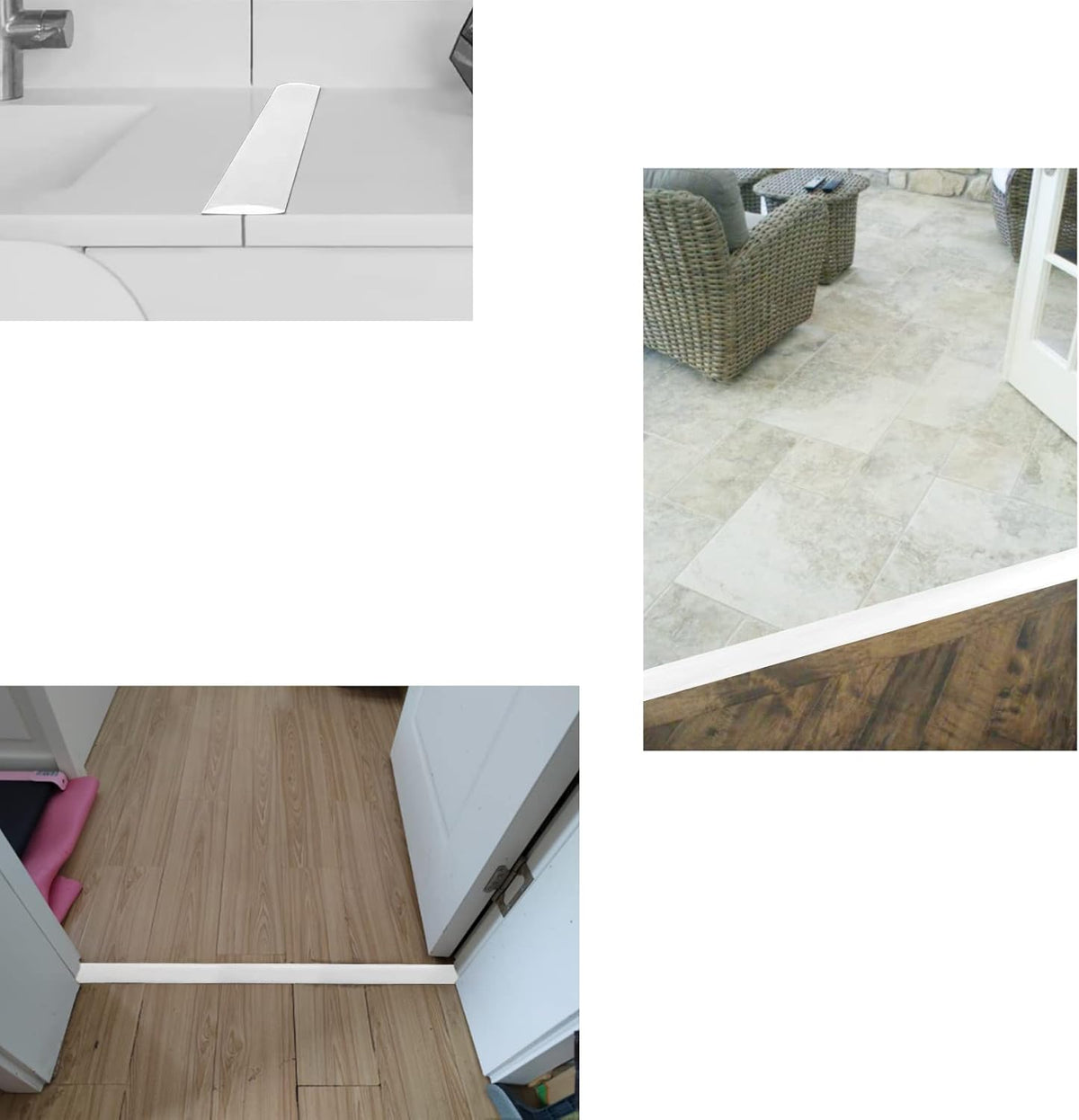 Floor/Door Flat Transition Strip & Self Adhesive Floor Vinyl Floor Edge Trim Laminate Floor Gap